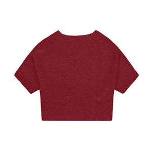 Talking Walls lio red dahlia relaxed jumper red dahlia