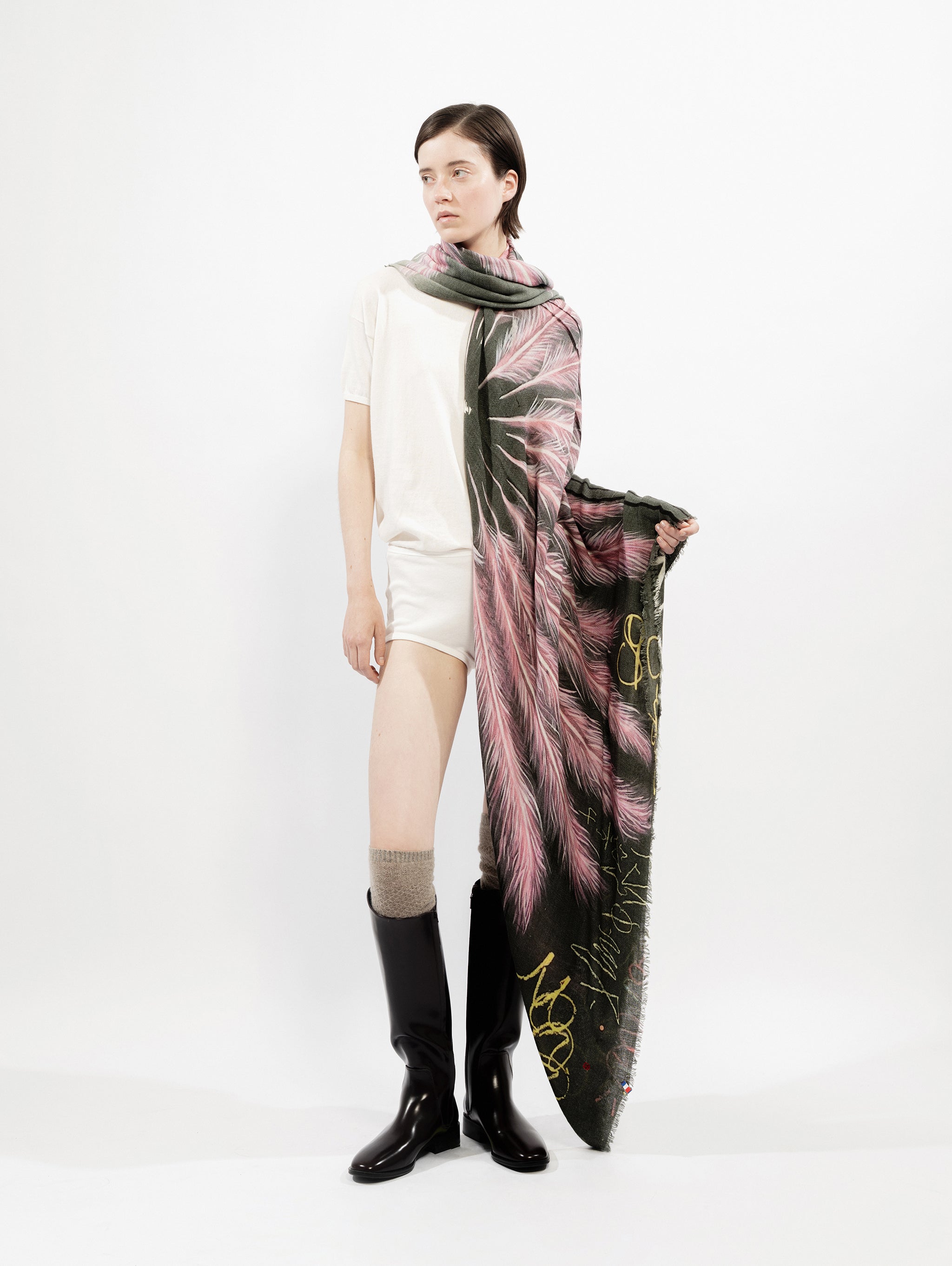 Talking Walls mae burlesque single face square scarf burlesque