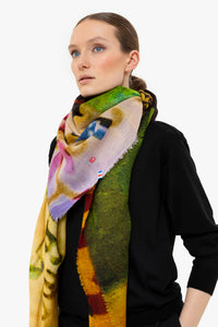 Talking Walls mantis single face Single faced square-shaped blanket scarf gran plaza