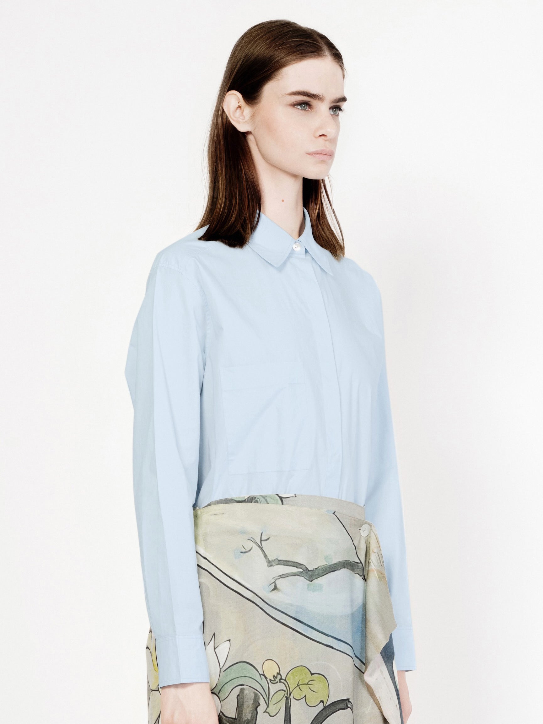 Talking Walls mara les yeux light blue Relaxed classic shirt light blue