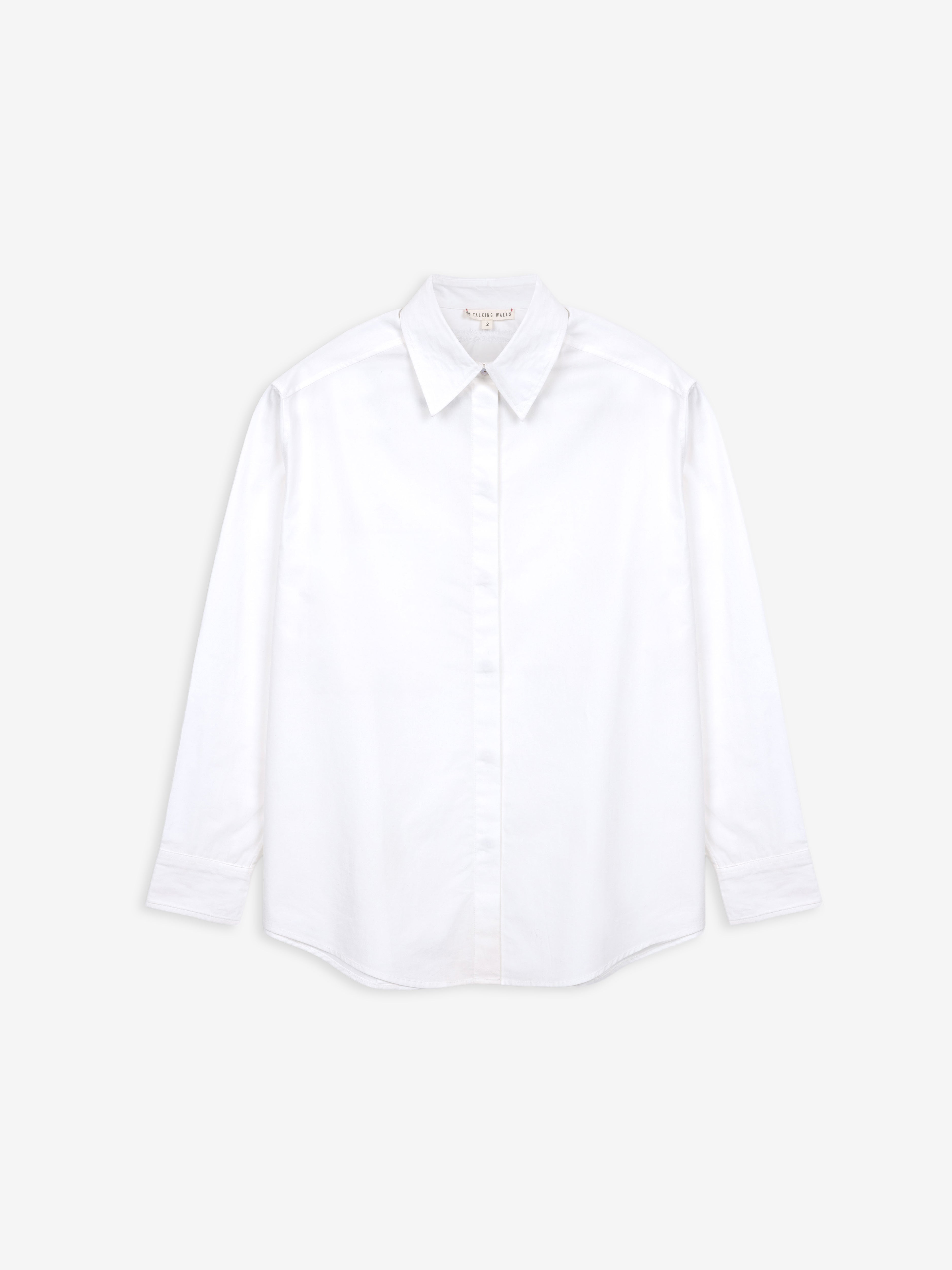 Talking Walls mara les yeux white Relaxed classic shirt white