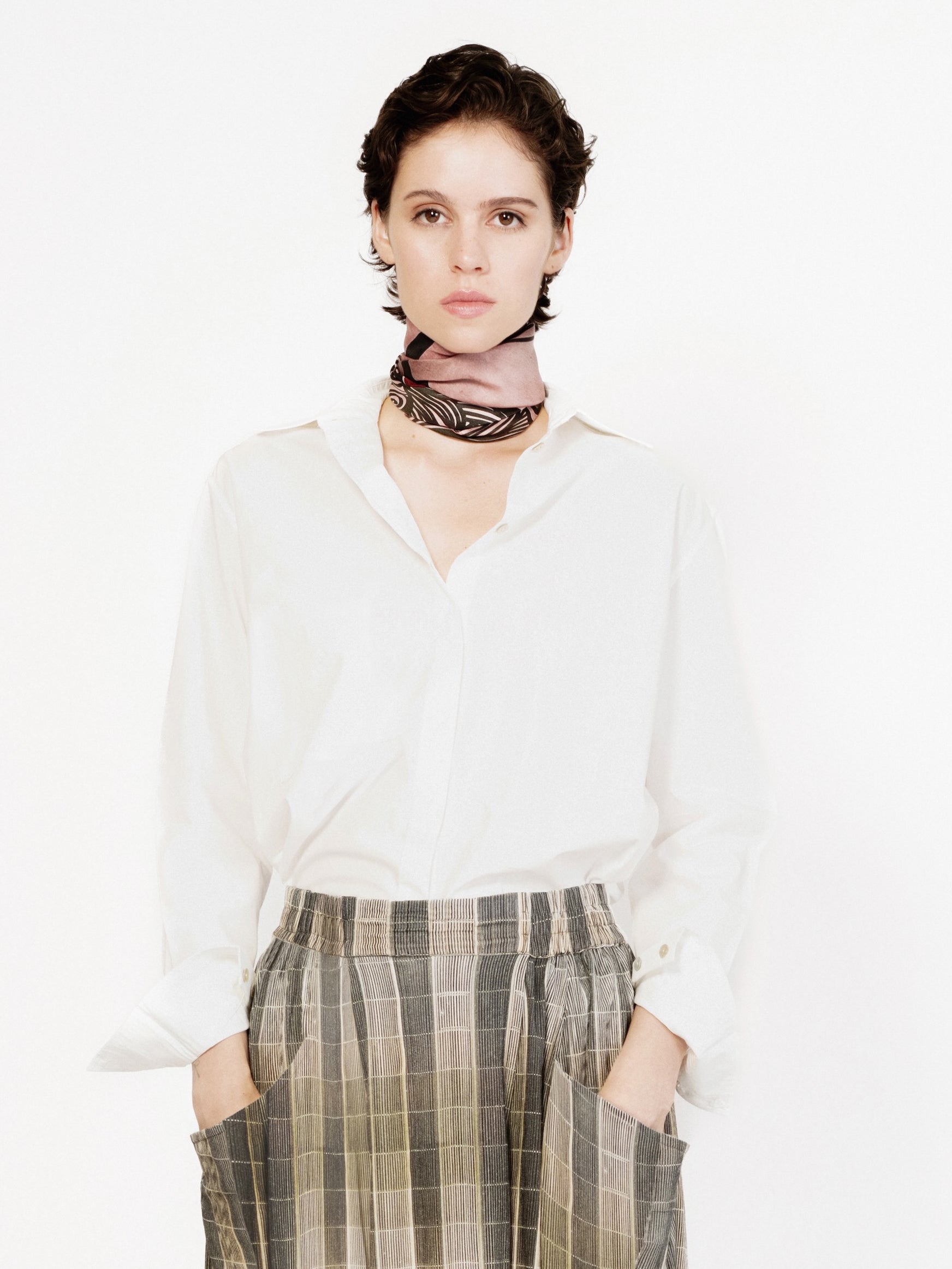 Talking Walls mara les yeux white Relaxed classic shirt white