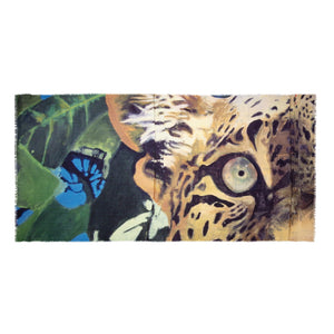 Talking Walls marilyn leopard single face rectangular scarf leopard