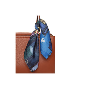 Talking Walls minimi blue bar Single face square-shaped scarf blue bar
