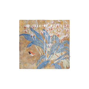 Talking Walls minimi komadori Single face square-shaped scarf komadori