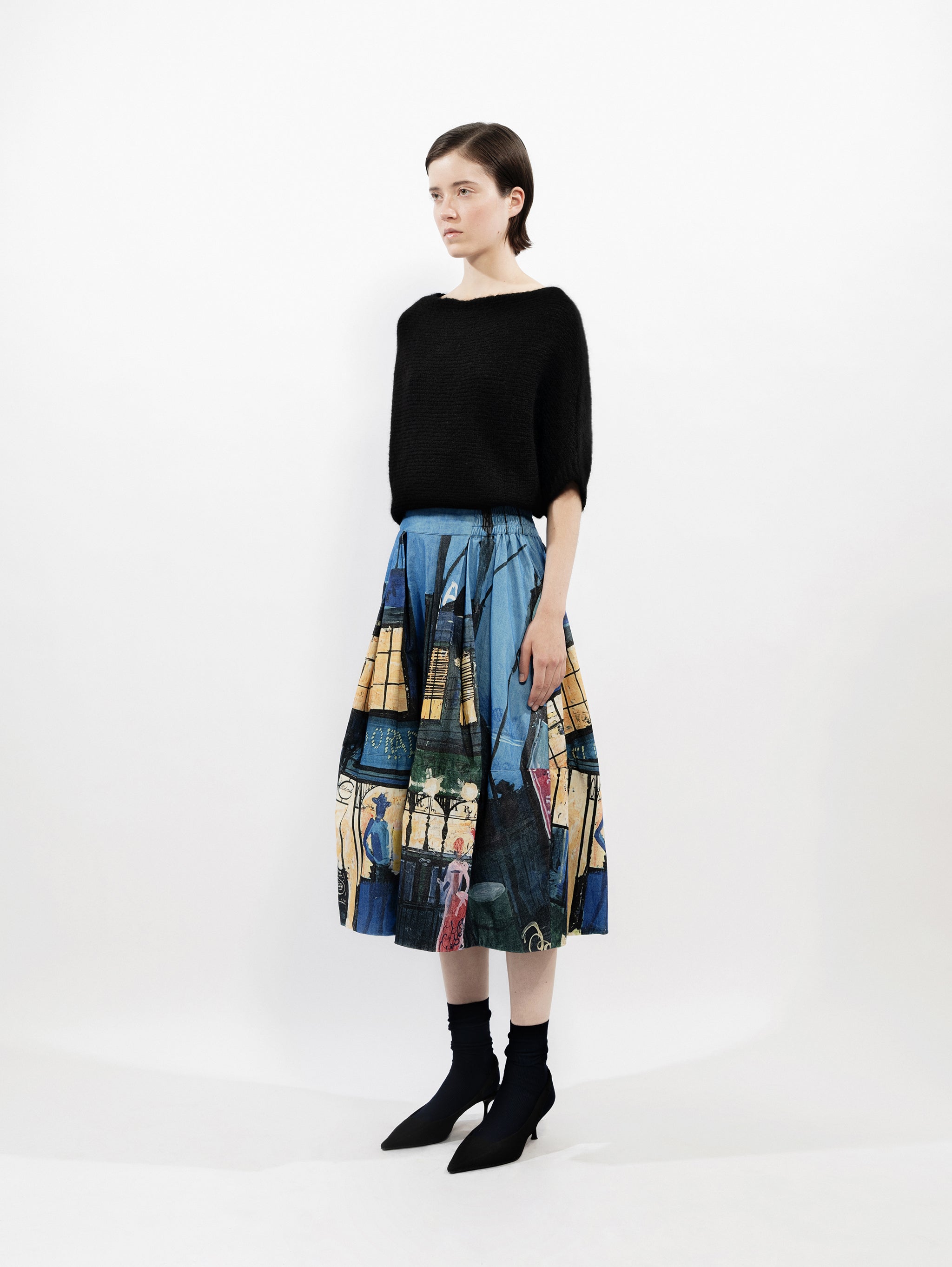 Talking Walls nona eldorado Midi Skirt eldorado
