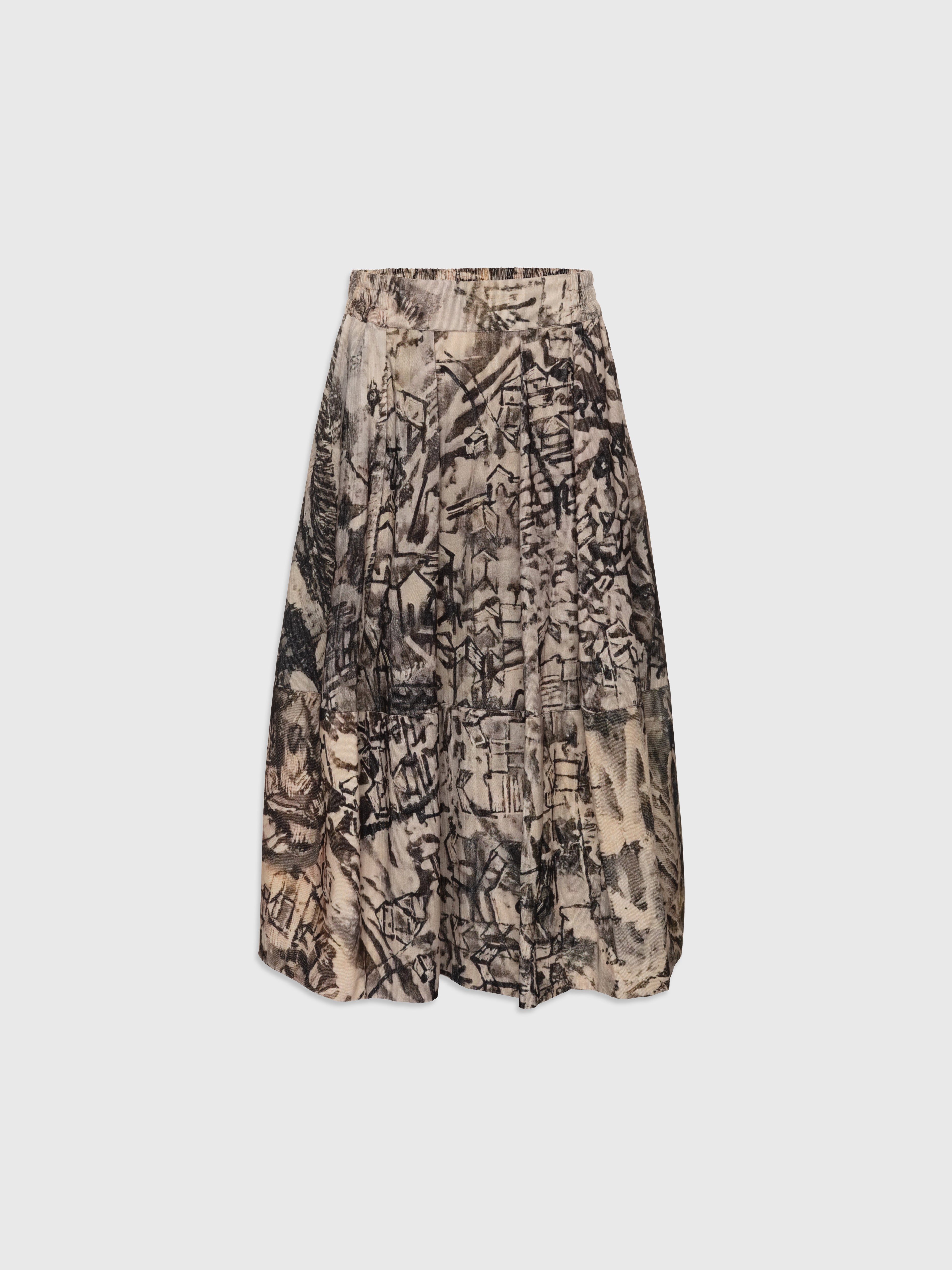 Talking Walls nona labyrinth Midi Skirt labyrinth