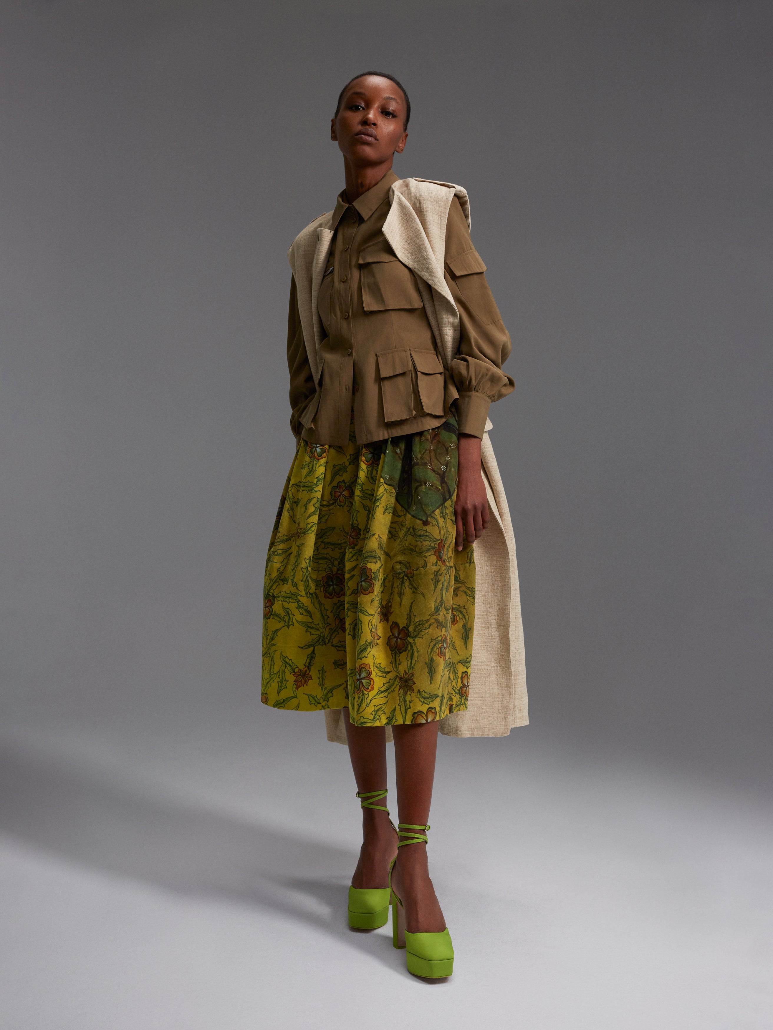 Talking Walls nona the finch Midi Skirt the finch