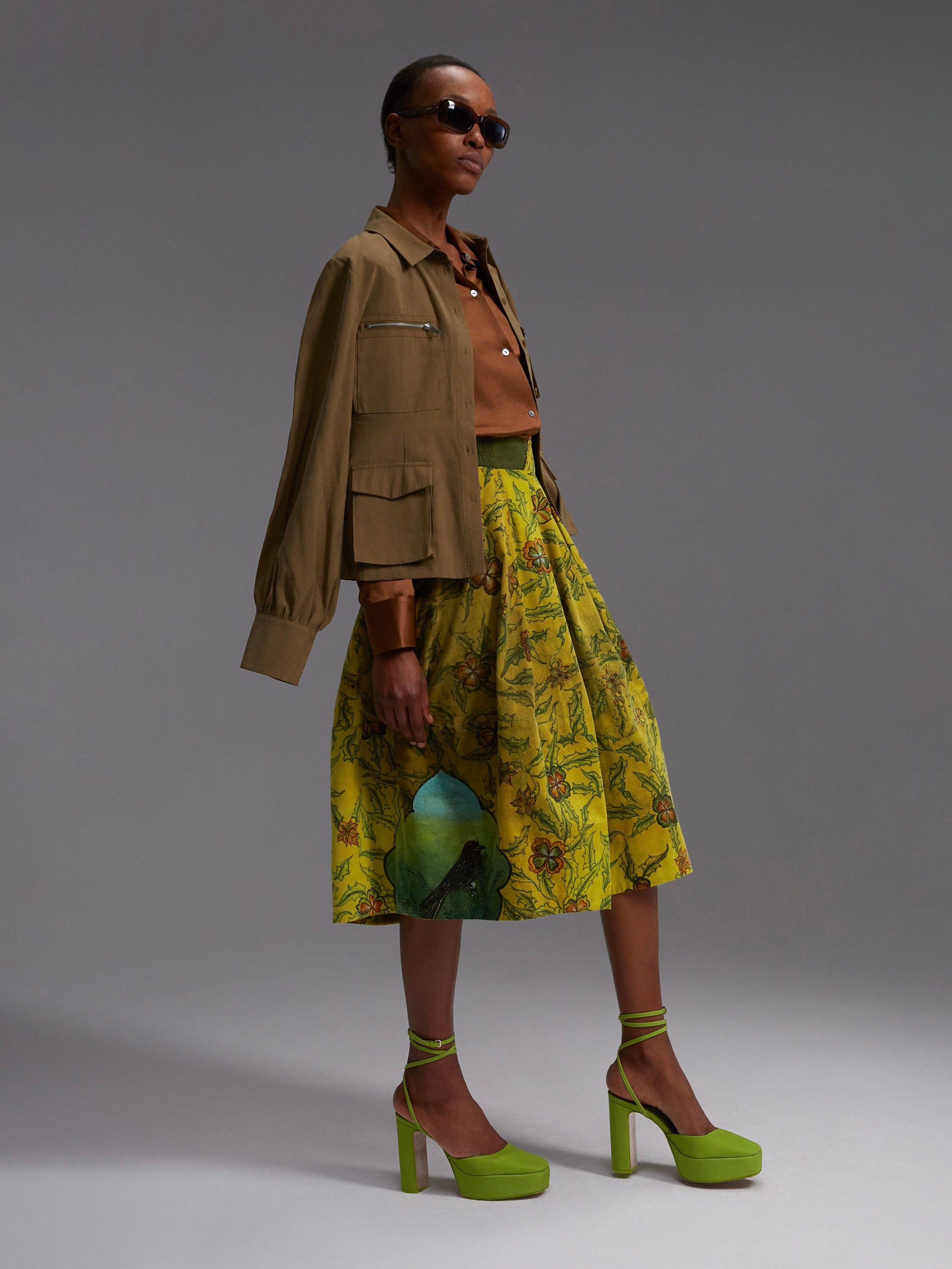 Talking Walls nona the finch Midi Skirt the finch