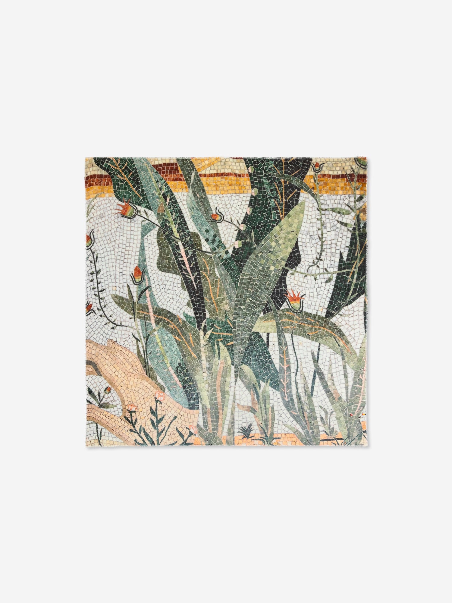Talking Walls nova agave single face square scarf agave