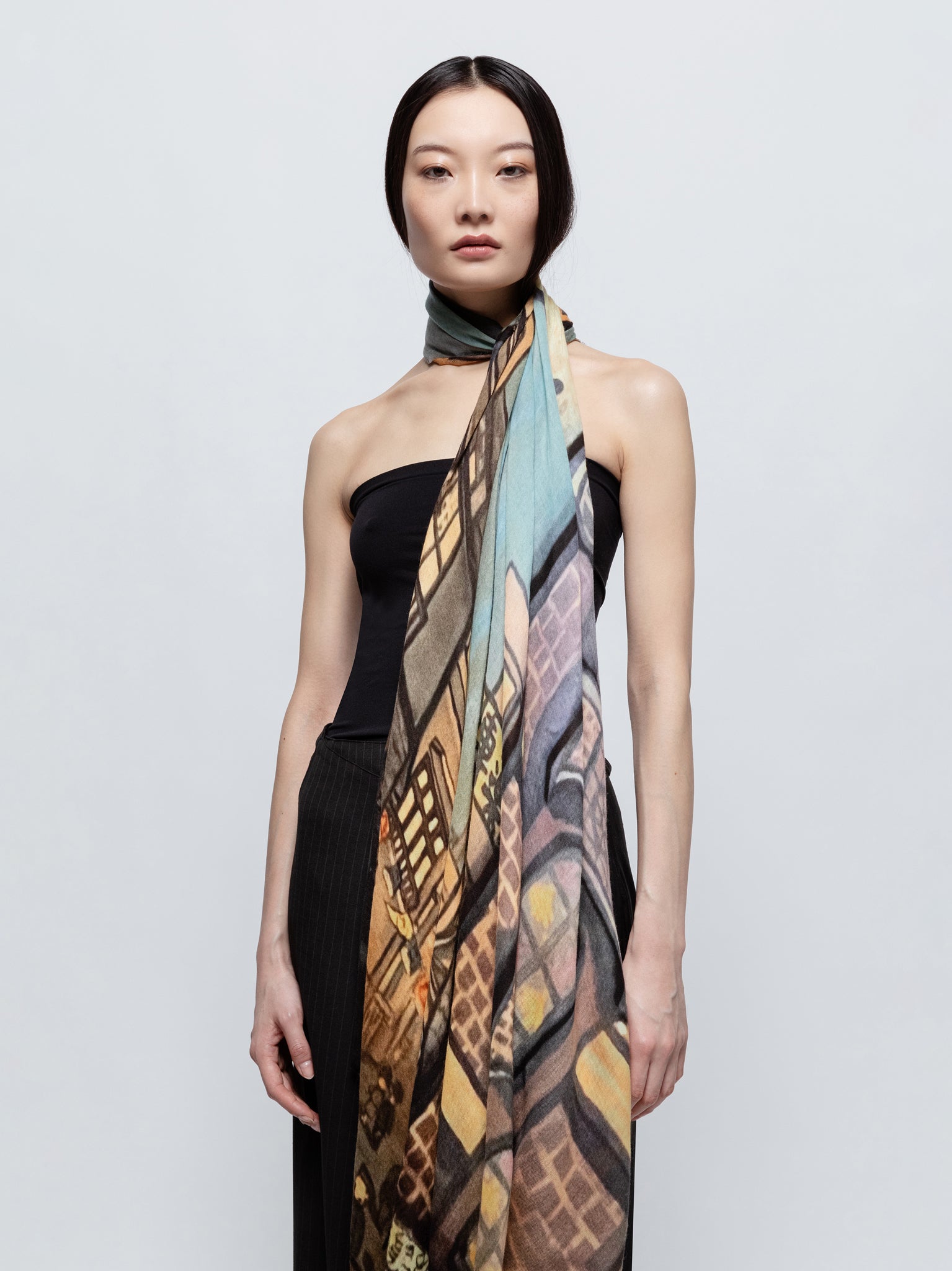 Talking Walls nova block party single face square scarf block party