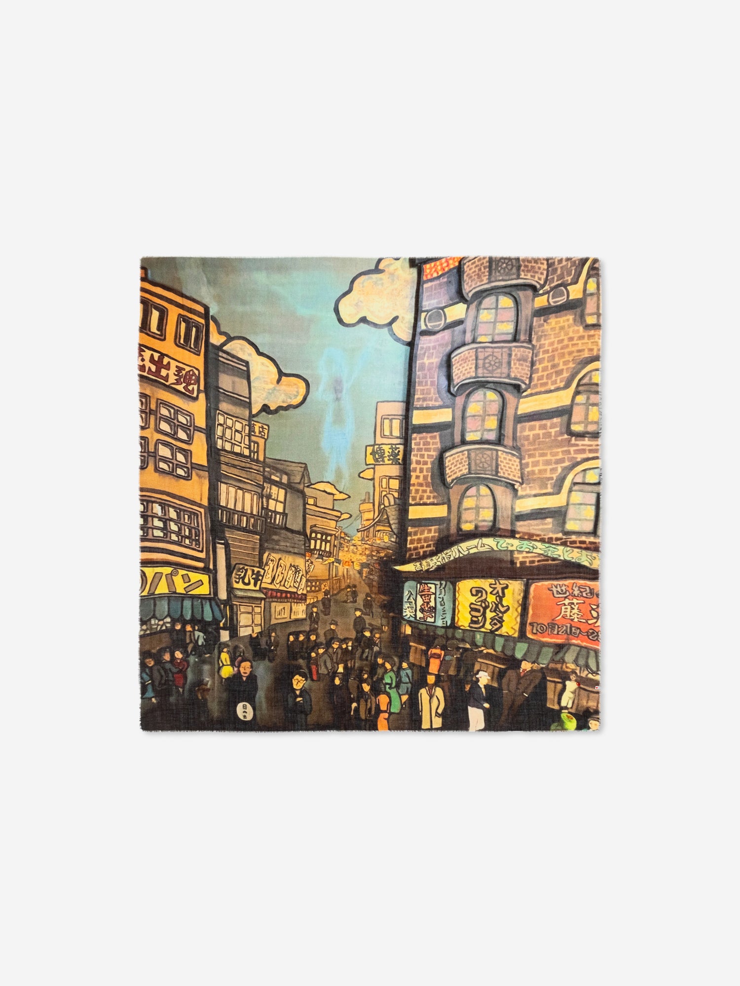 Talking Walls nova block party single face square scarf block party