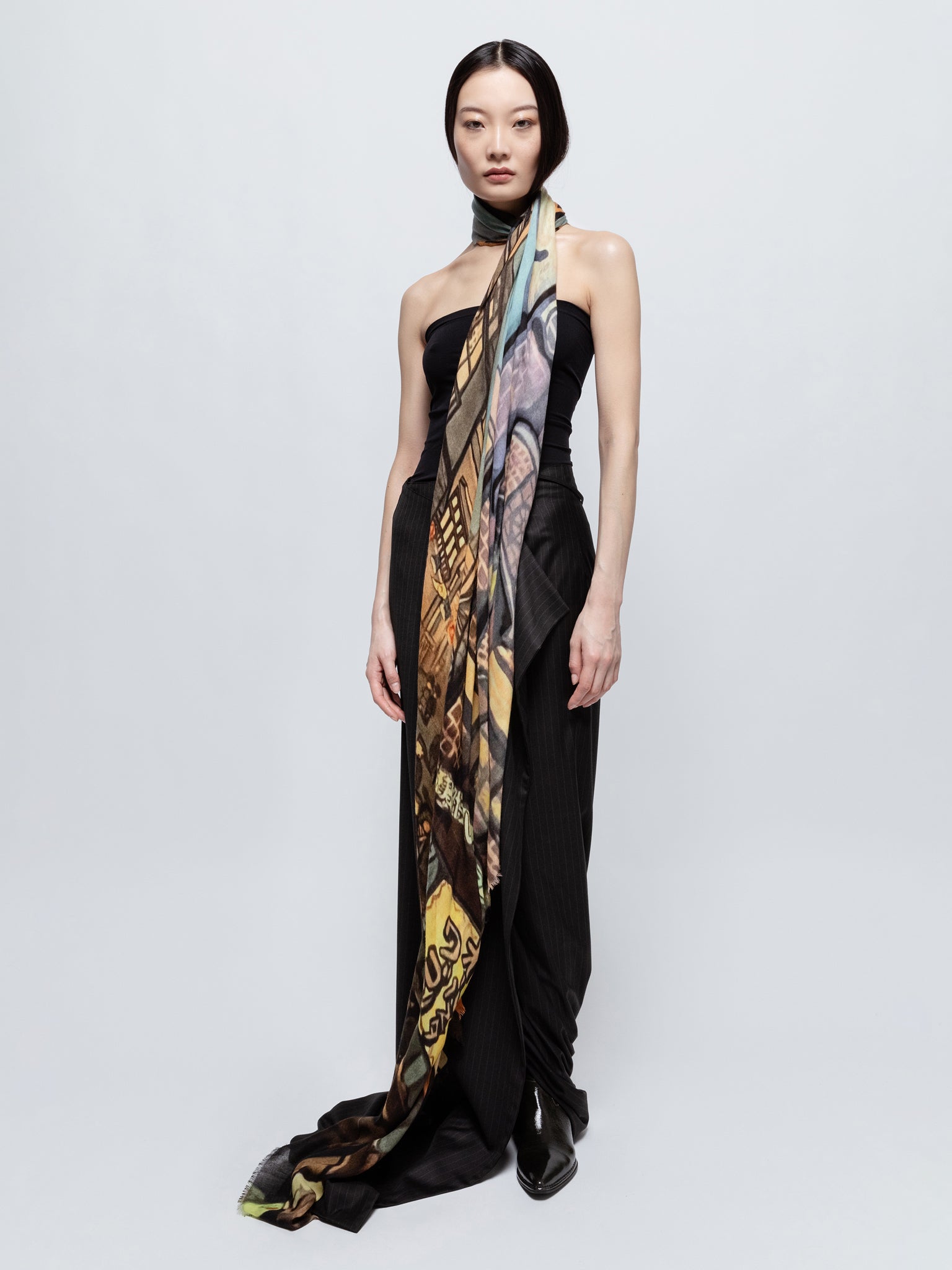 Talking Walls nova block party single face square scarf block party