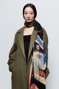 Talking Walls nova sainte simonne single face square scarf sainte simonne