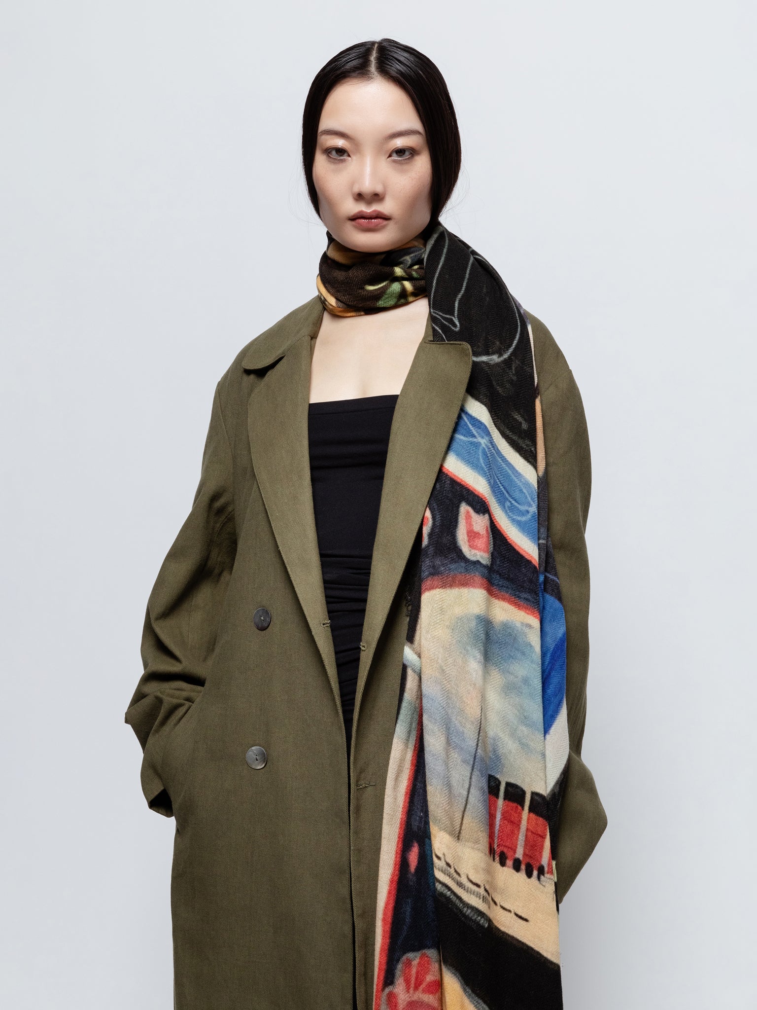 Talking Walls nova sainte simonne single face square scarf sainte simonne