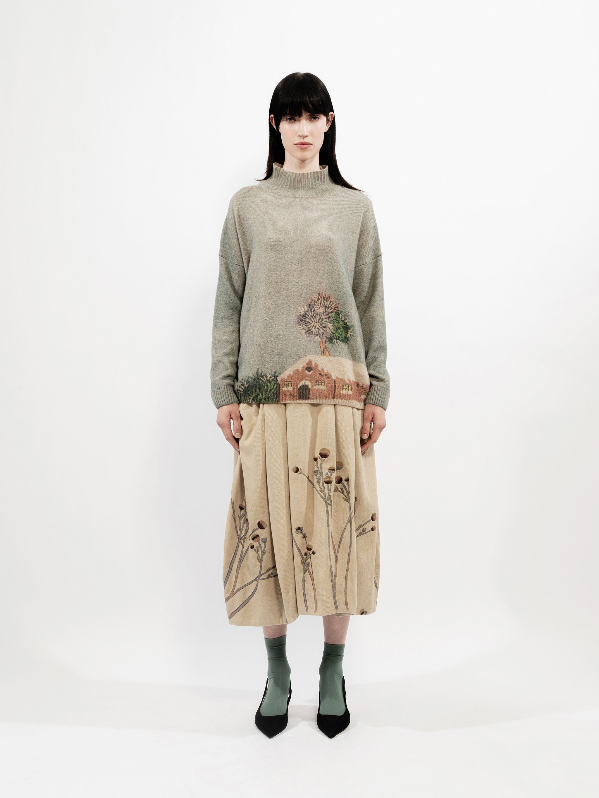 Talking Walls paola snow relaxed sweater snow