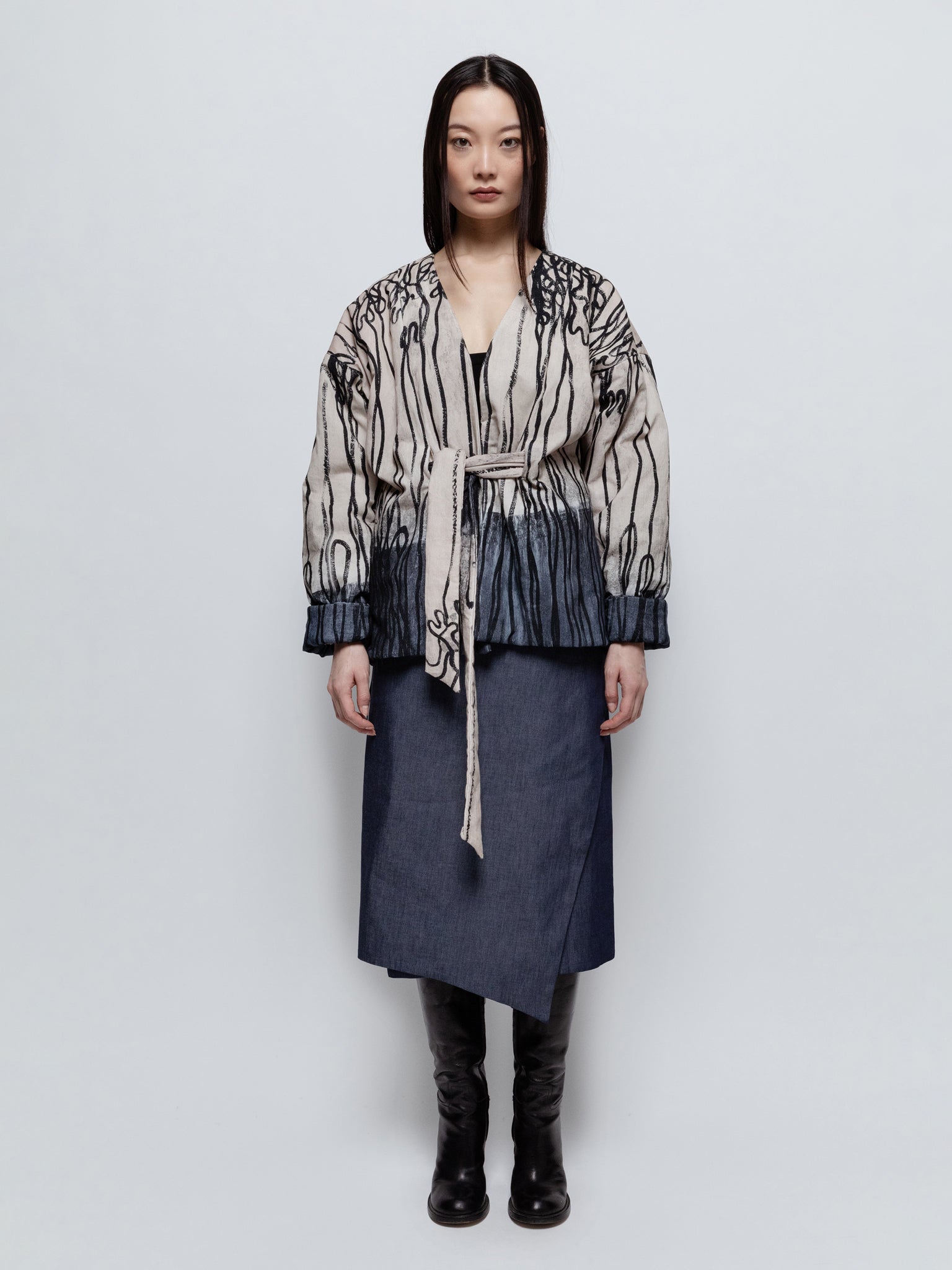 Talking Walls piaf cables kimono style jacket cables