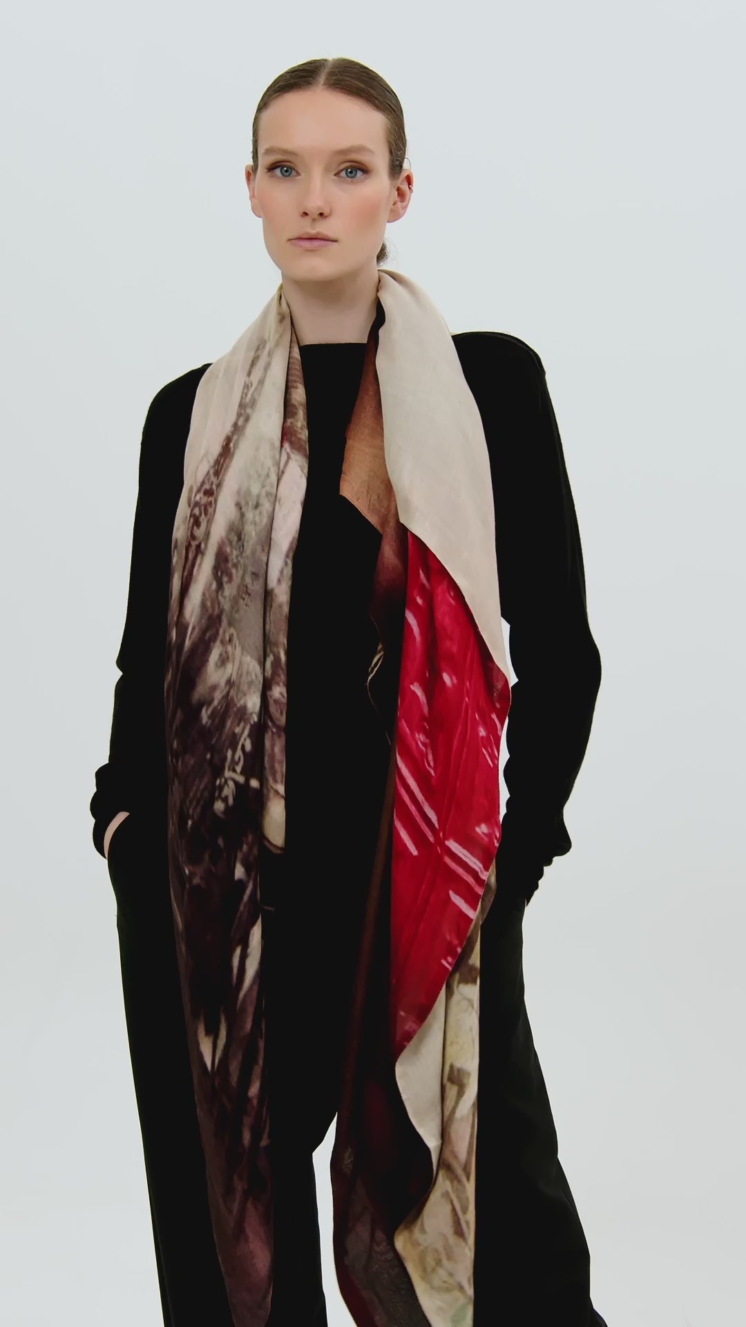 Talking Walls ava double face double face square scarf york o hama