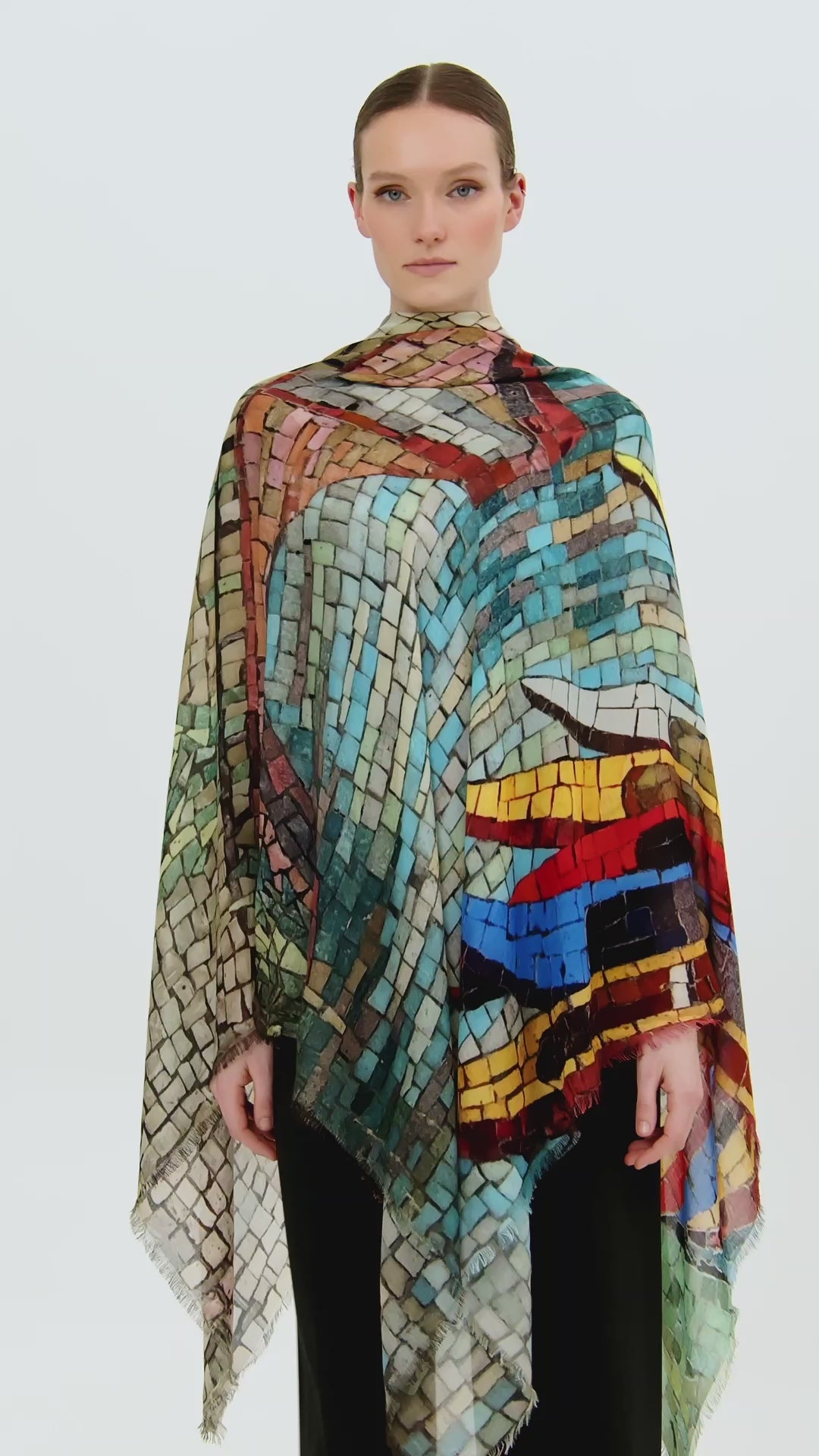 Talking Walls ela single face single face square scarf caffe fiorio