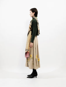 Talking Walls stella tournesol flat pleated long skirt tournesol
