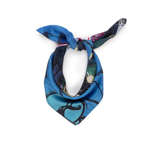Talking Walls twiggy blue bar Single face square-shaped scarf blue bar