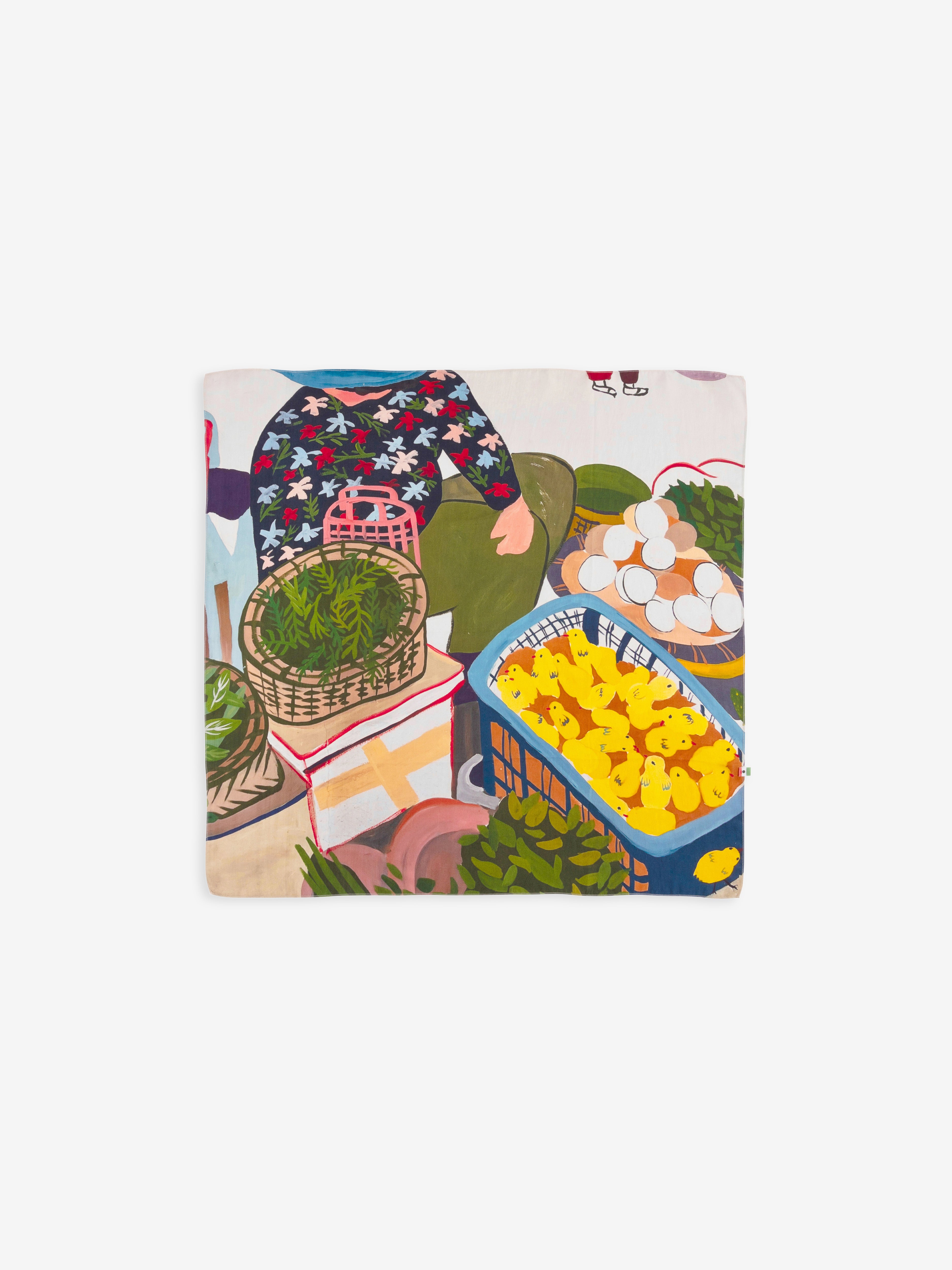 Talking Walls twiggy chicky chick Single face square-shaped scarf chicky chic