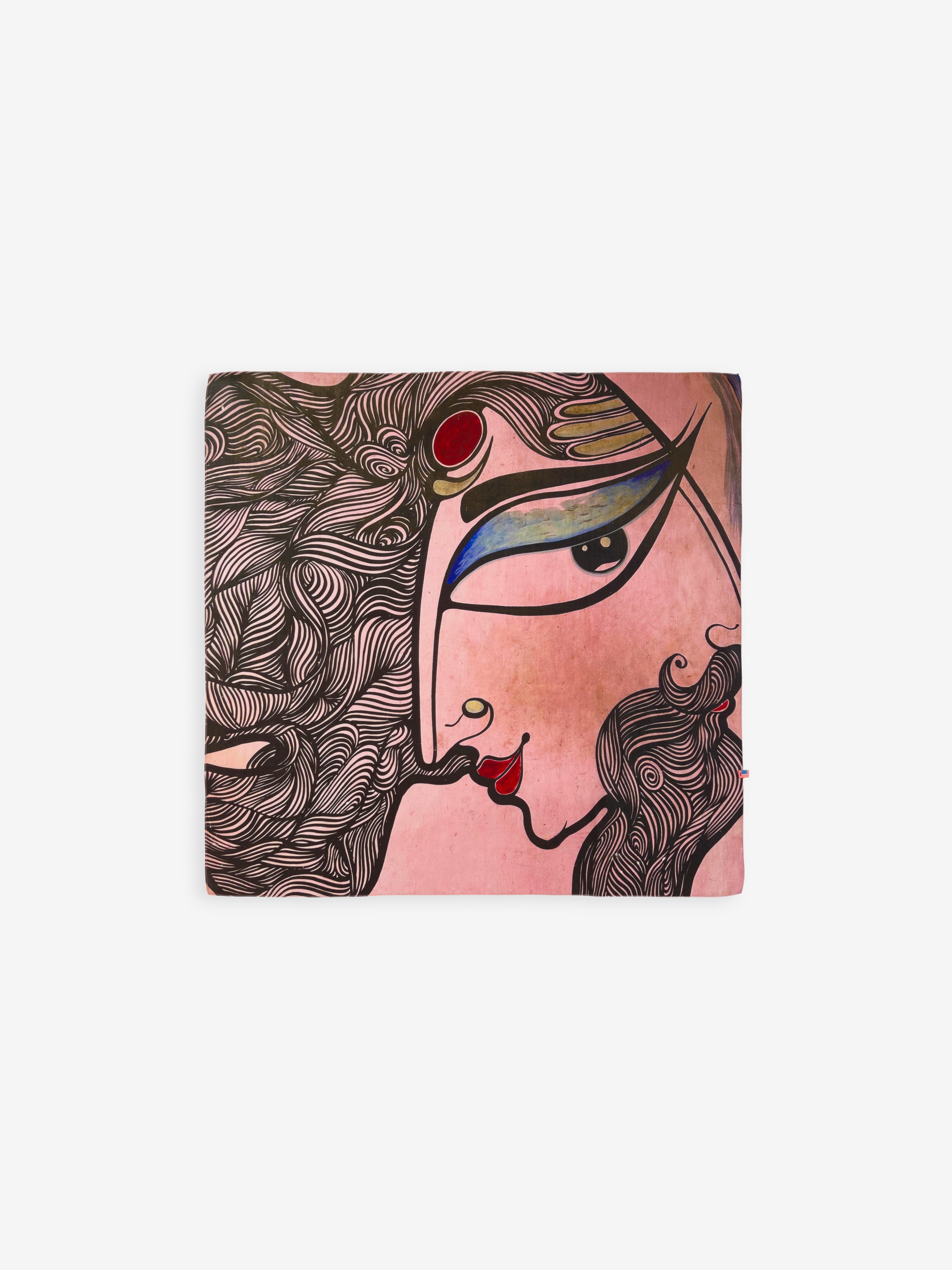 Talking Walls twiggy deux Single face square-shaped scarf deux