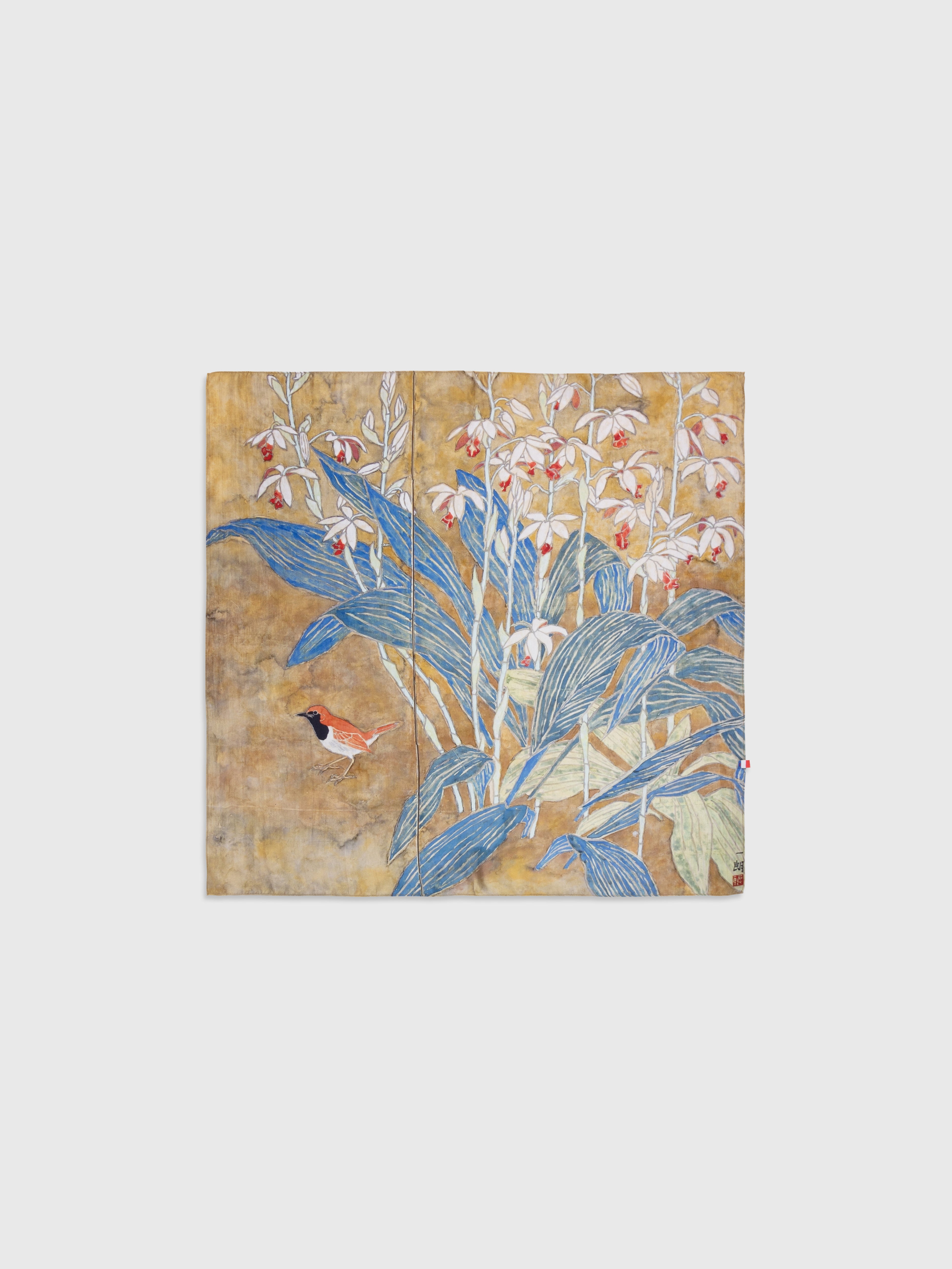 Talking Walls twiggy komadori Single face square-shaped scarf komadori