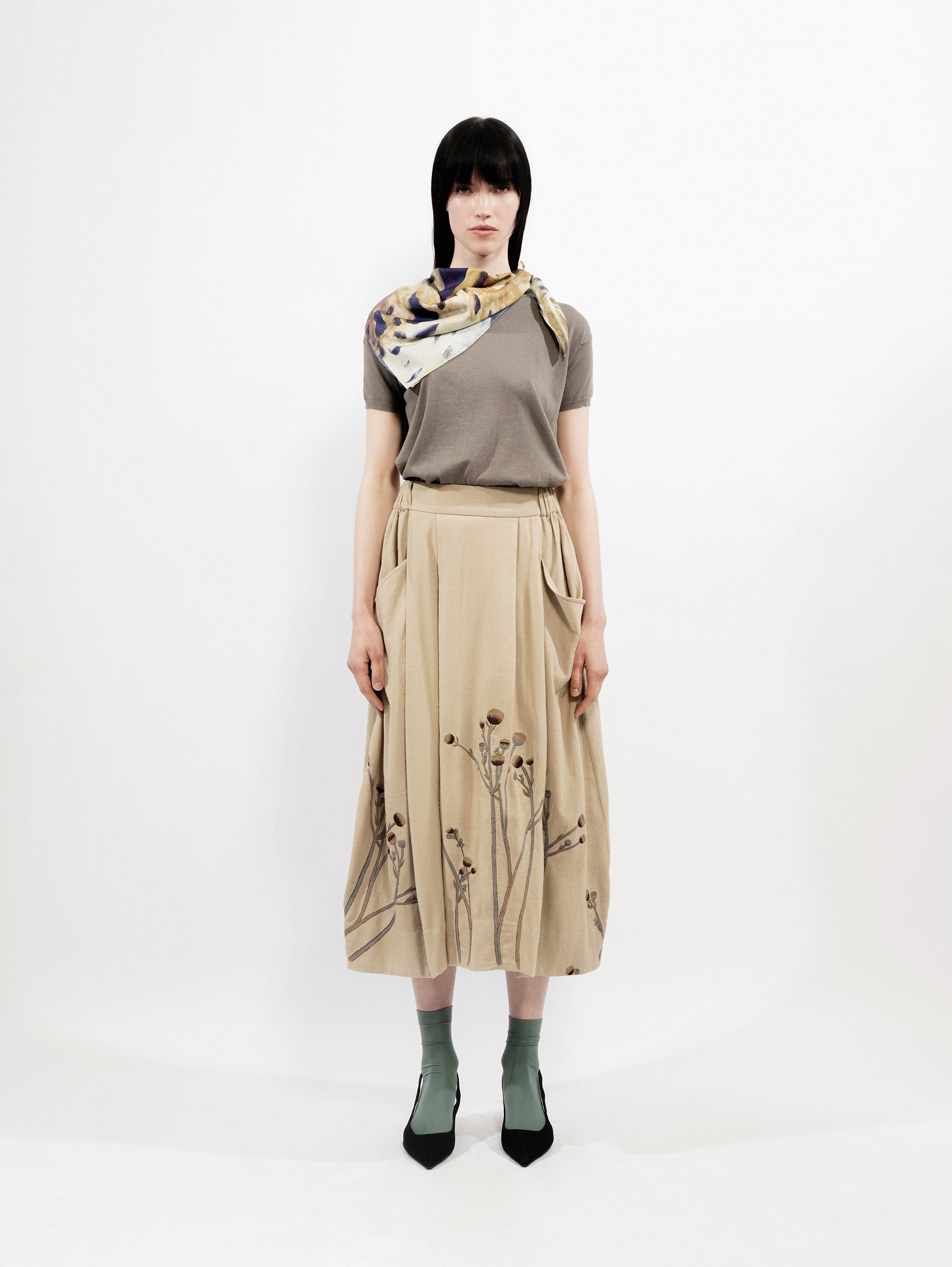 Talking Walls twiggy leopard Single face square-shaped scarf leopard