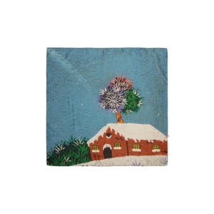 Talking Walls twiggy snow Single face square-shaped scarf snow