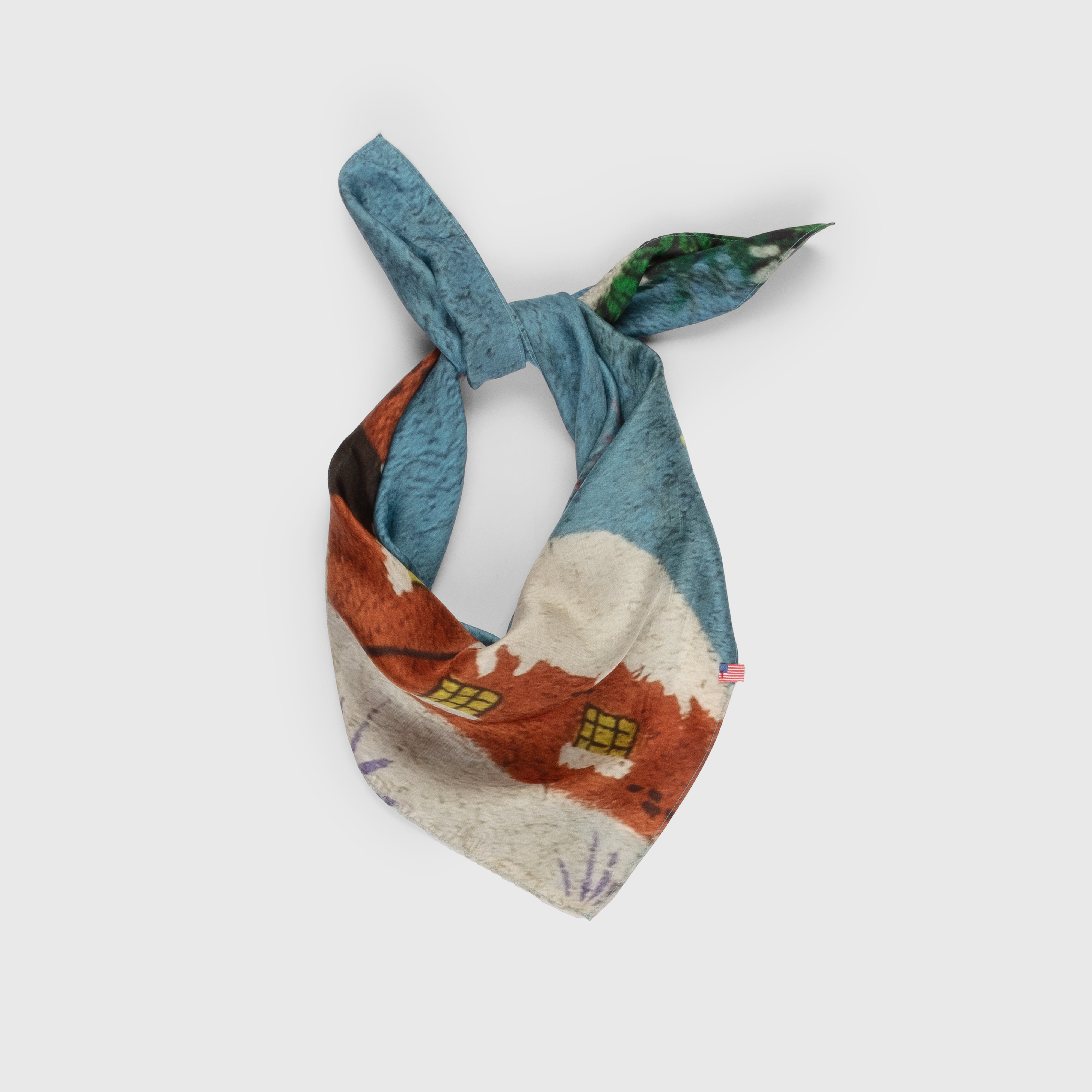 Talking Walls twiggy snow Single face square-shaped scarf snow