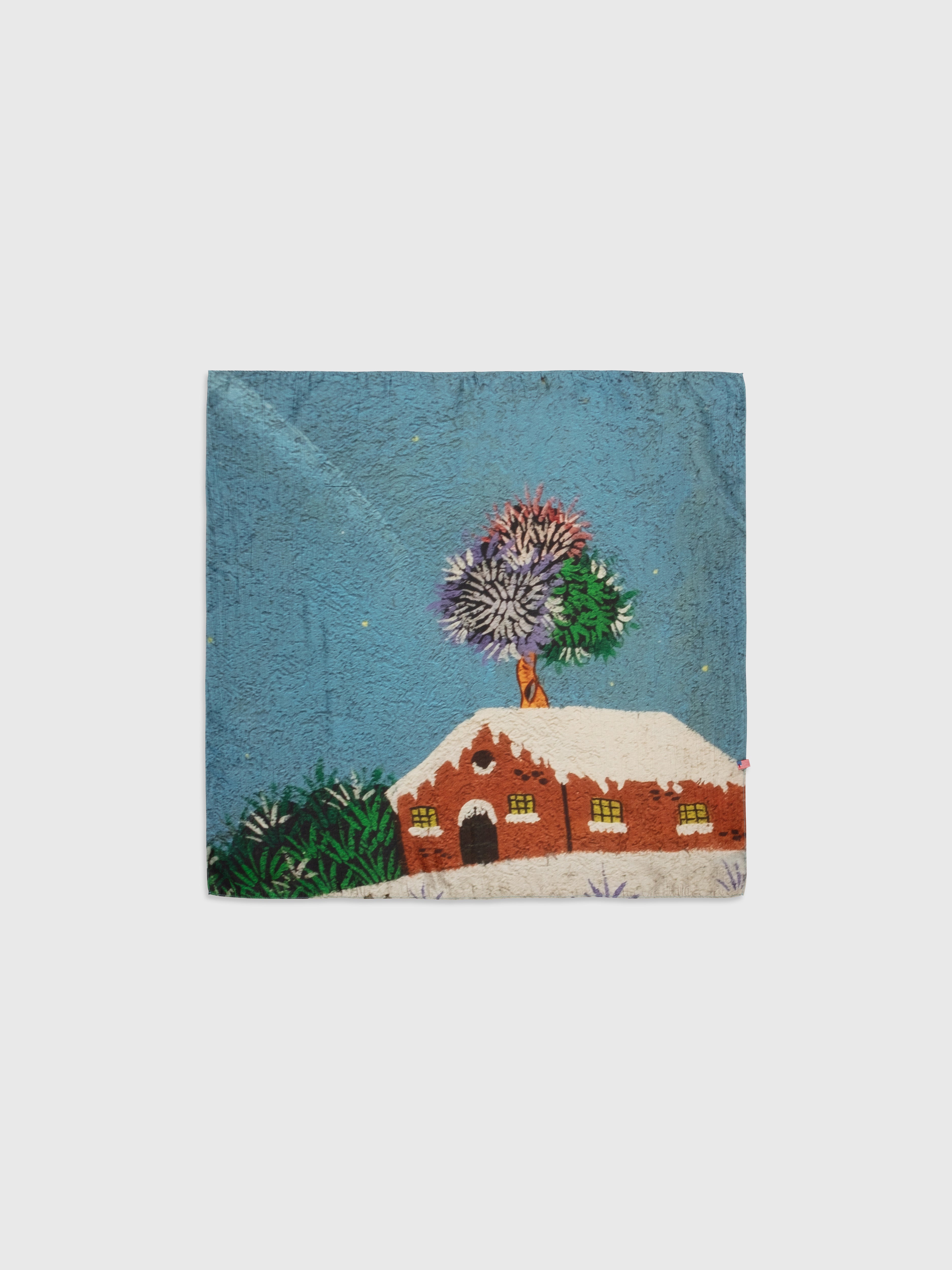 Talking Walls twiggy snow Single face square-shaped scarf snow