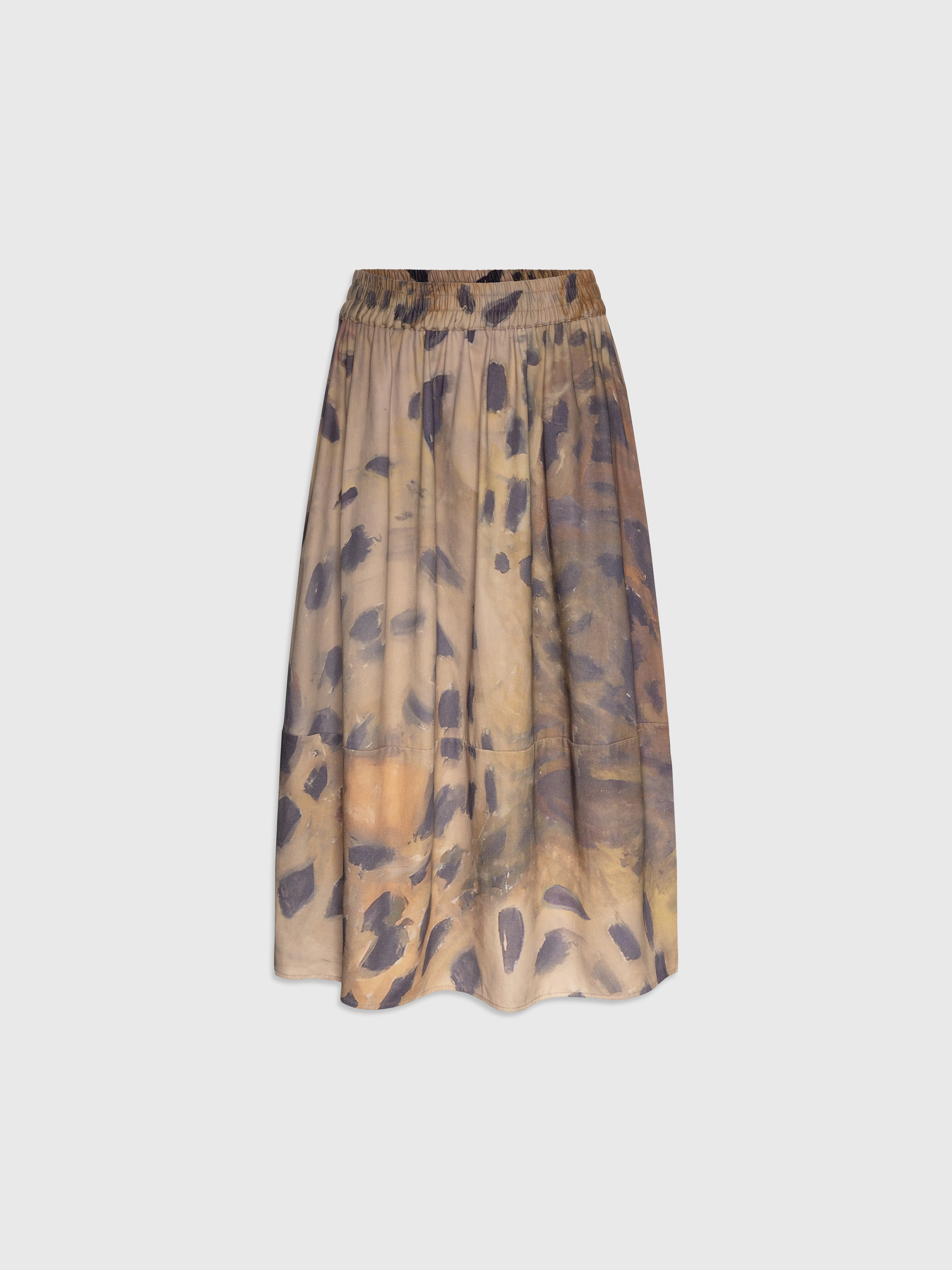 Talking Walls zaza leopard A-line midi skirt leopard