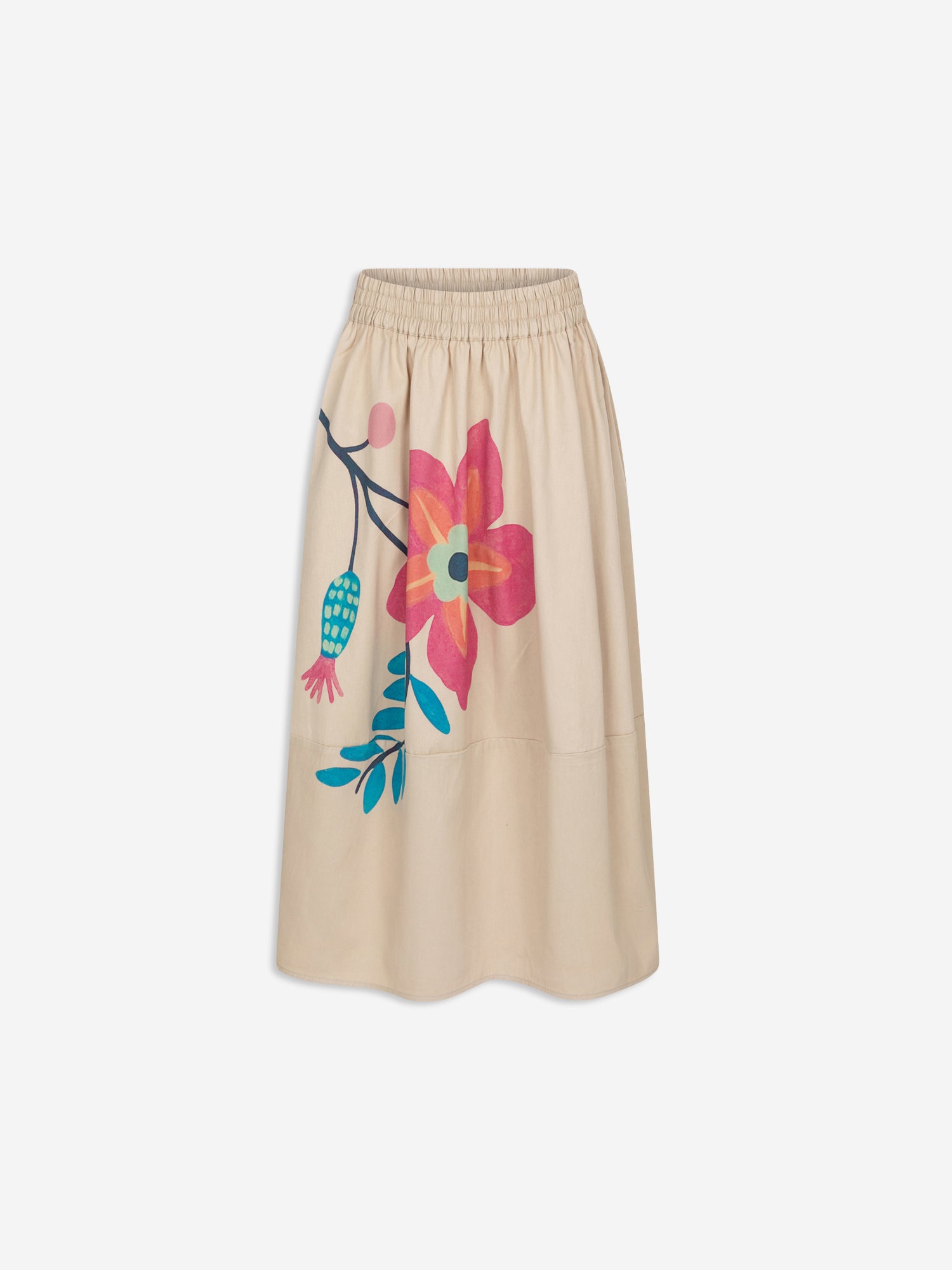 Talking Walls zaza rosy A-line midi skirt rosy