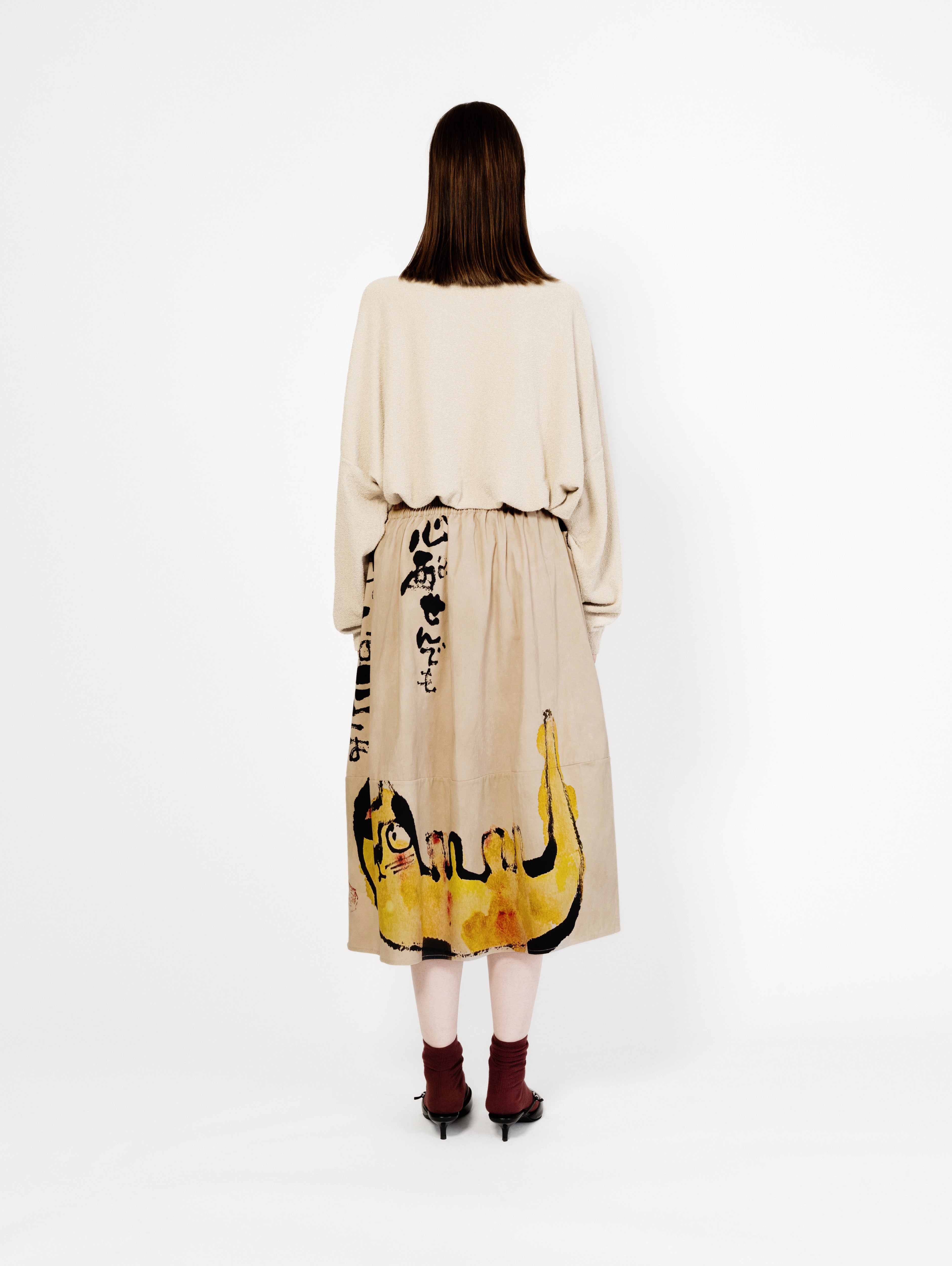 Talking Walls zaza snooze A-line midi skirt snooze