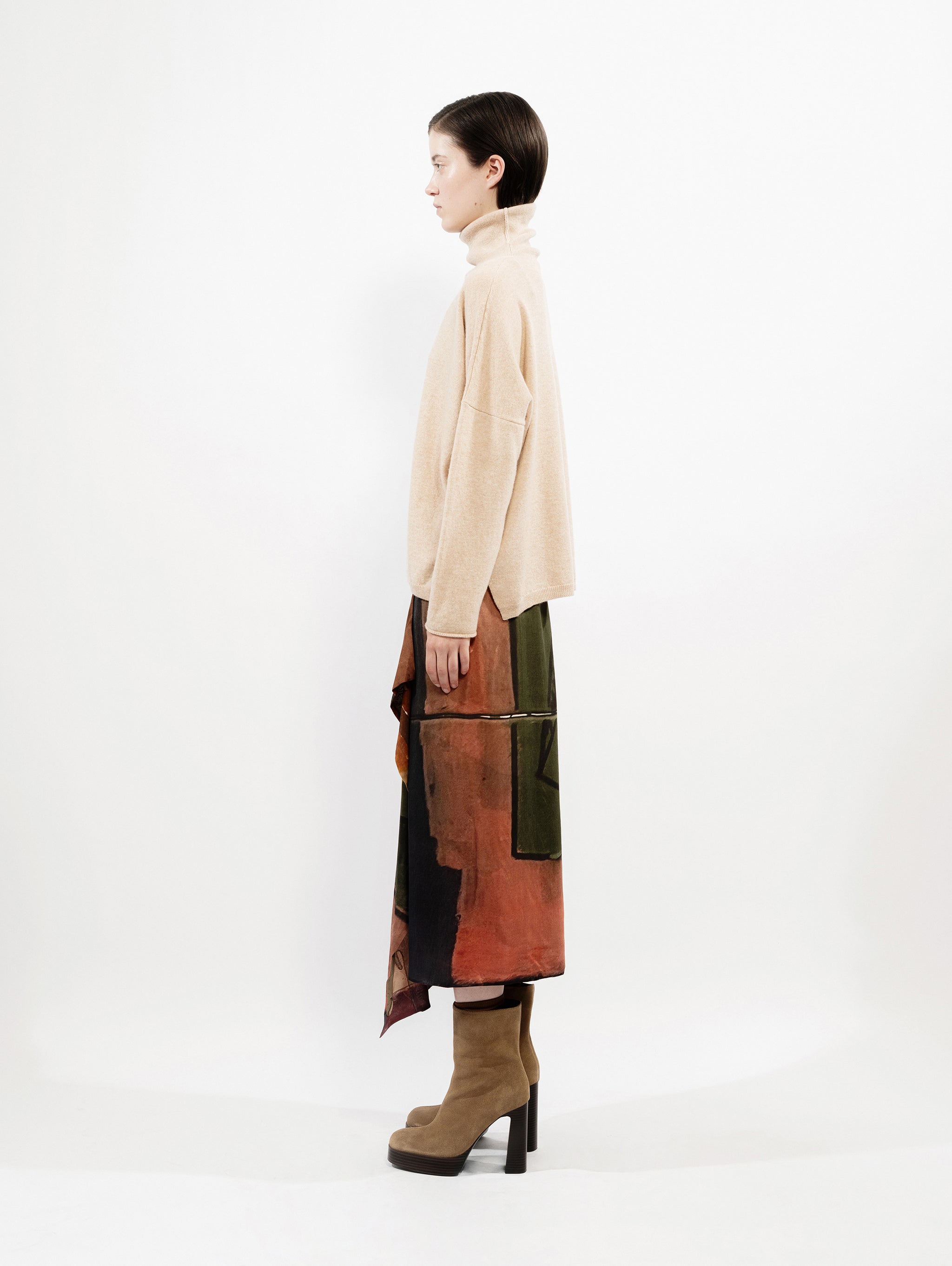 Talking Walls zoé arlatan Midi double sided, reversible wrap skirt arlatan