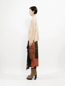 Talking Walls zoé arlatan Midi double sided, reversible wrap skirt arlatan