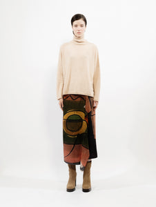Talking Walls zoé arlatan Midi double sided, reversible wrap skirt arlatan