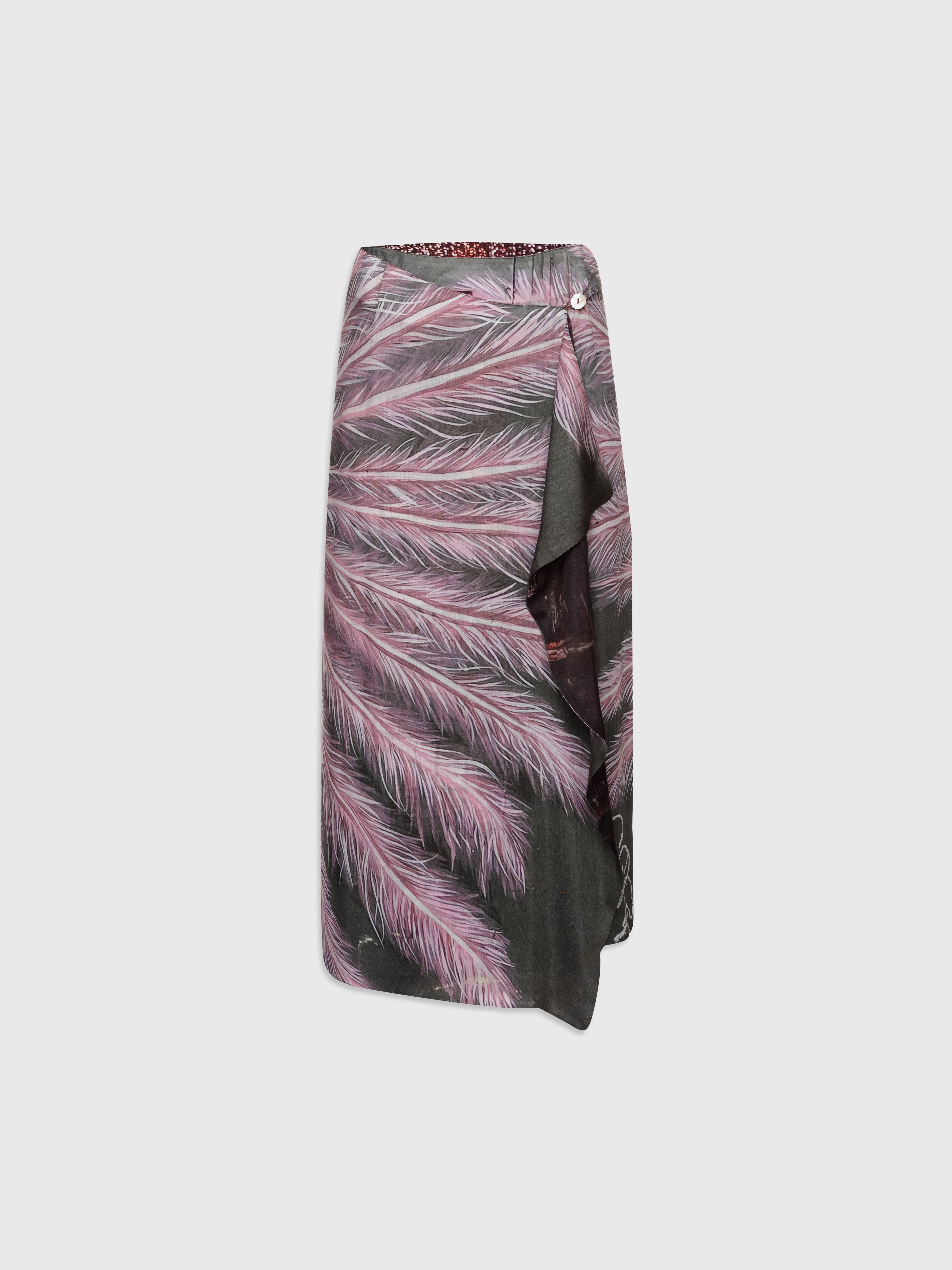 Talking Walls zoé burlesque Midi double sided, reversible wrap skirt burlesque