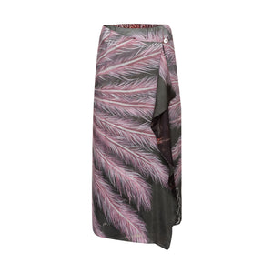 Talking Walls zoé burlesque Midi double sided, reversible wrap skirt burlesque