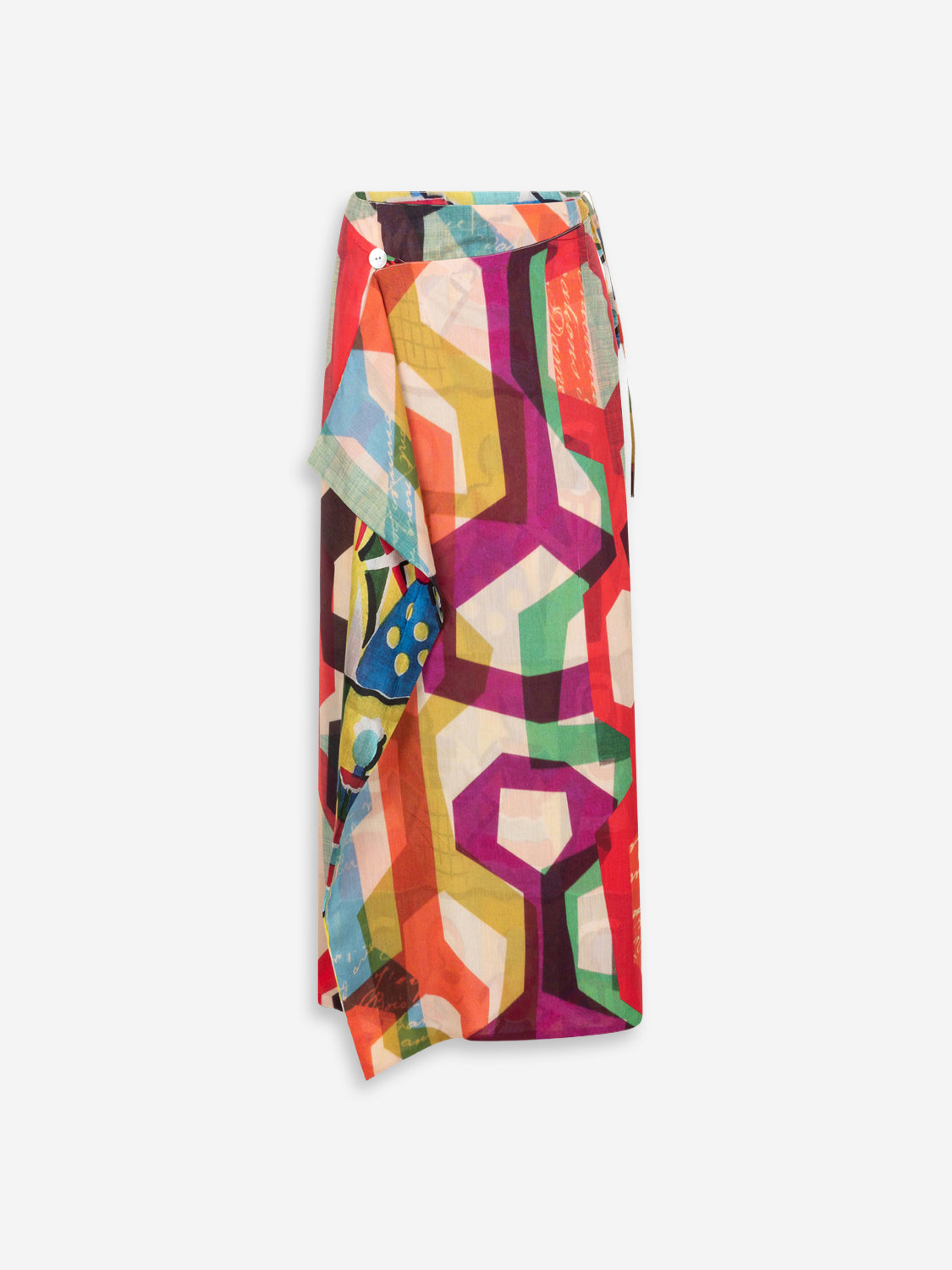 Talking Walls zoé carousel Midi double sided, reversible wrap skirt carousel
