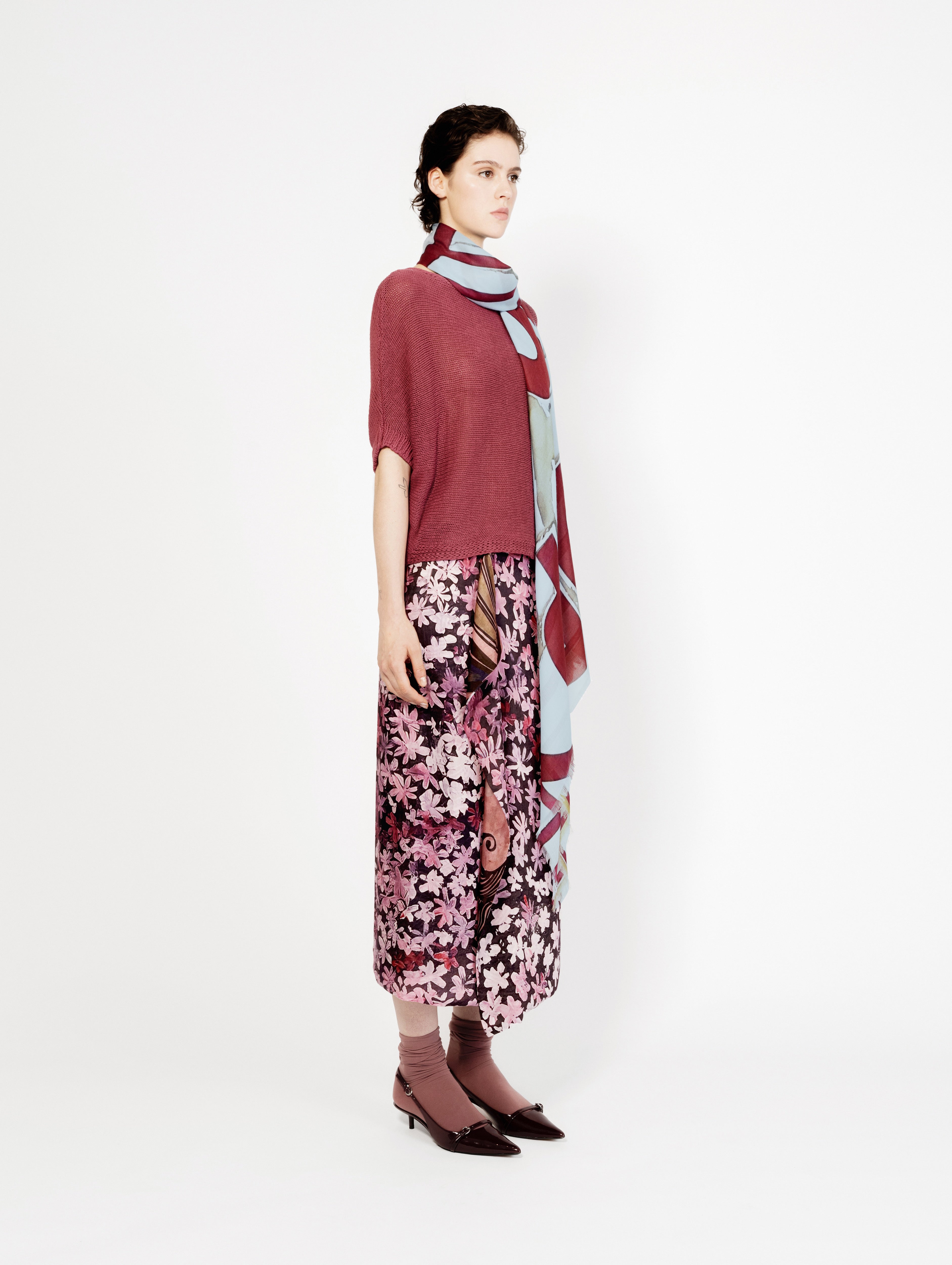 Talking Walls zoé deux Midi double sided, reversible wrap skirt deux