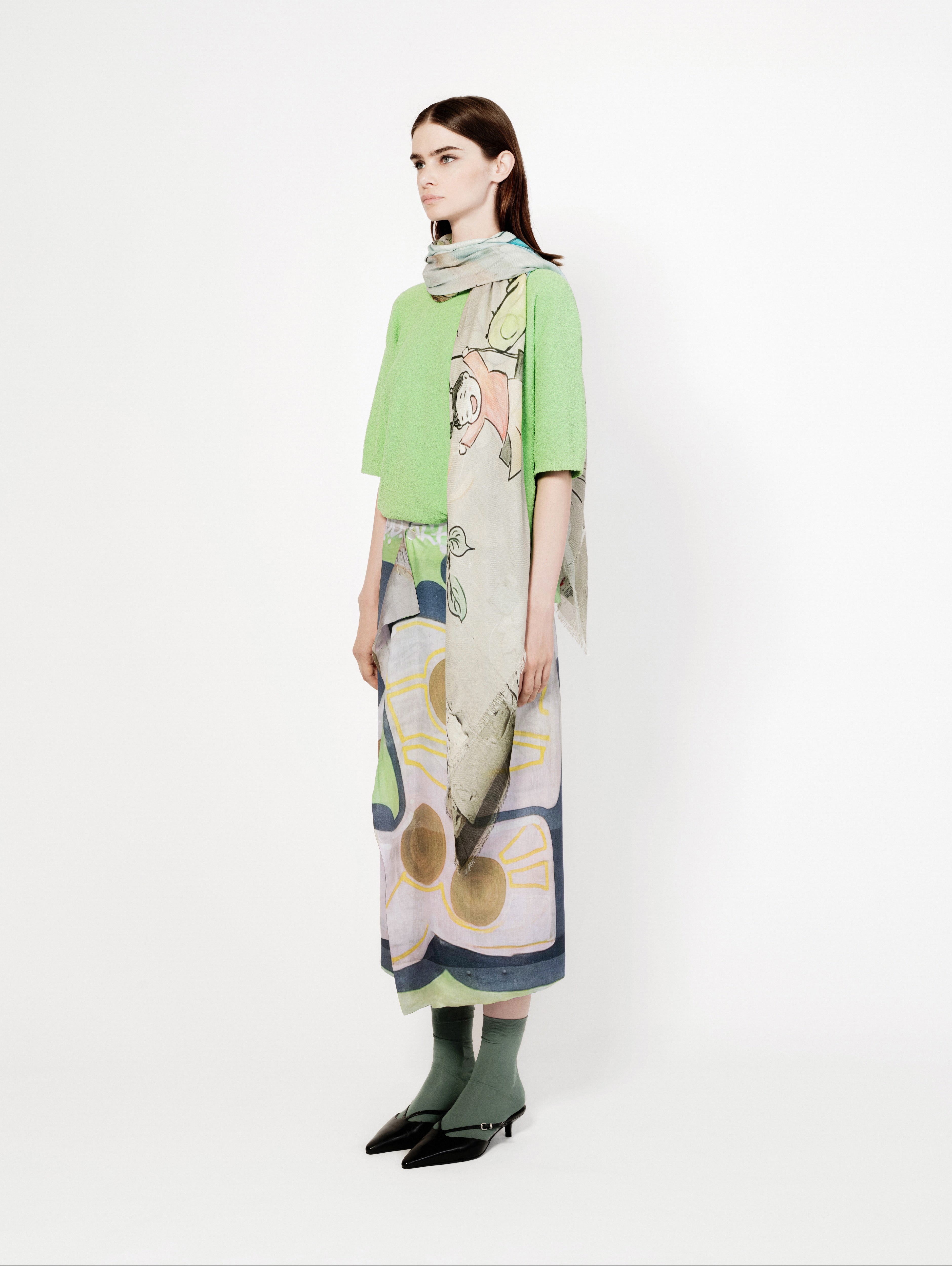 Talking Walls zoé funk Midi double sided, reversible wrap skirt funk