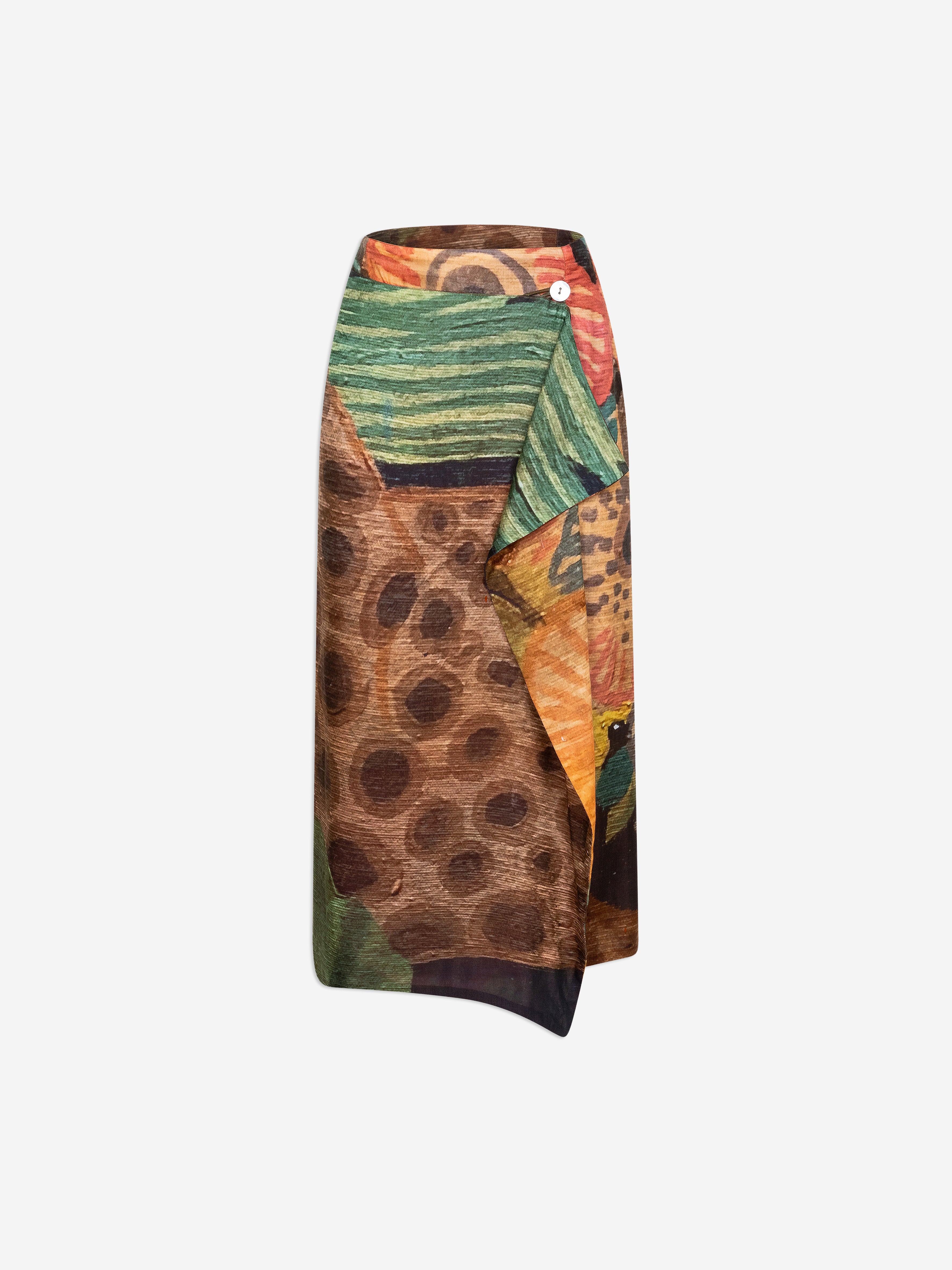 Talking Walls zoé josephine midi double sided reversible wrap skirt josephine