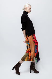 Talking Walls zoé sablon chez madie midi double sided reversible wrap skirt sablon chez madie