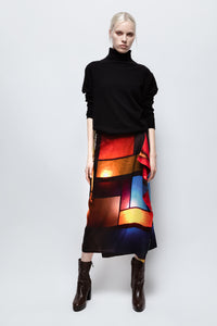Talking Walls zoé sablon chez madie midi double sided reversible wrap skirt sablon chez madie