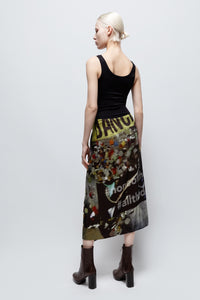 Talking Walls zoé time to dance midi double sided reversible wrap skirt
