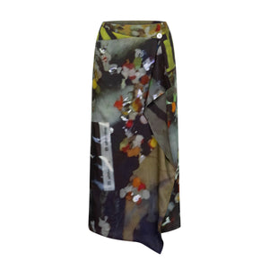Talking Walls zoé time to dance midi double sided reversible wrap skirt