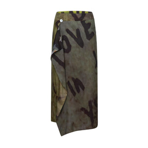 Talking Walls zoé time to dance midi double sided reversible wrap skirt