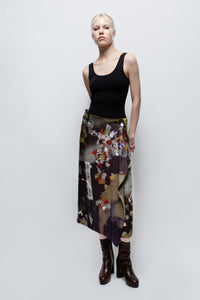 Talking Walls zoé time to dance midi double sided reversible wrap skirt